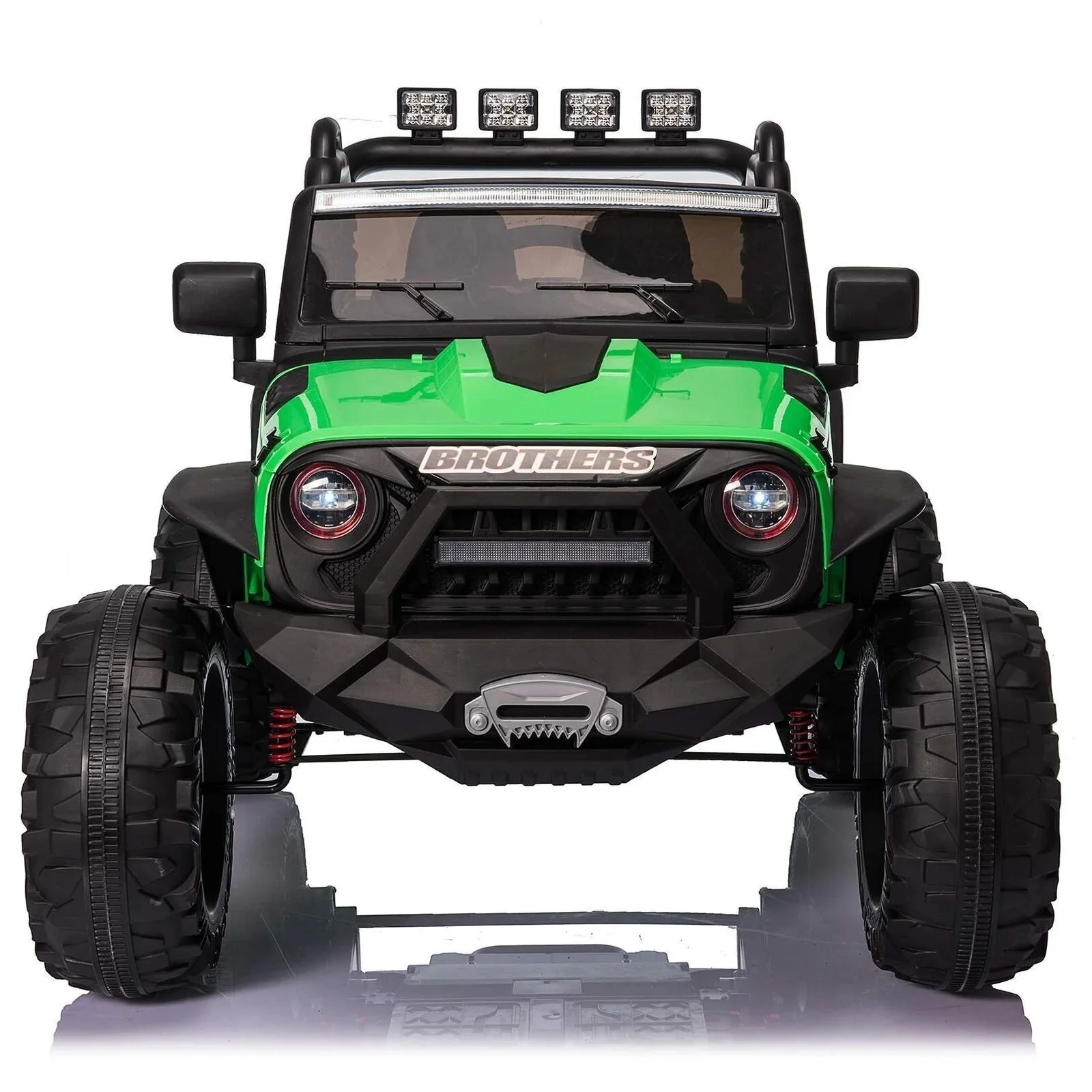 Electric Kids Ride-On Truck with 2 Seats, 400W Motor, LED Lights, and 24V Battery