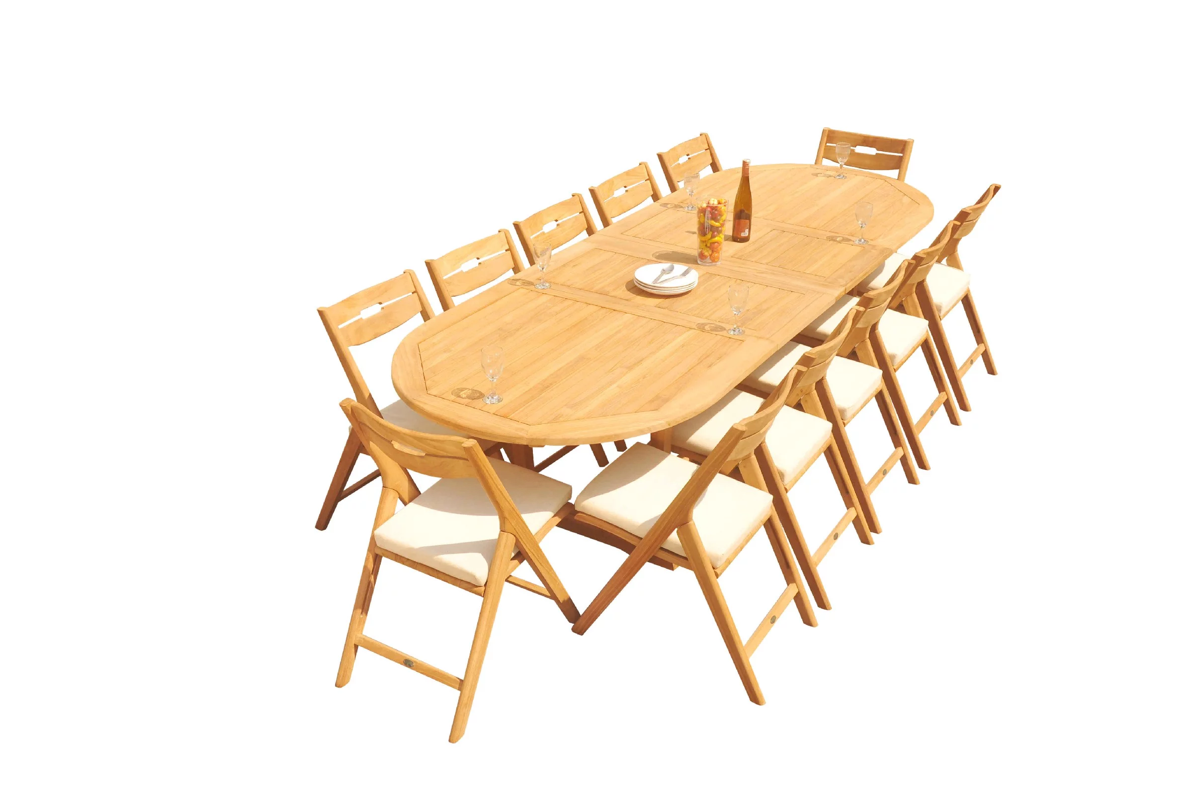 Grade-A Teak Dining Set: 12 Seater 13 Pc: 118