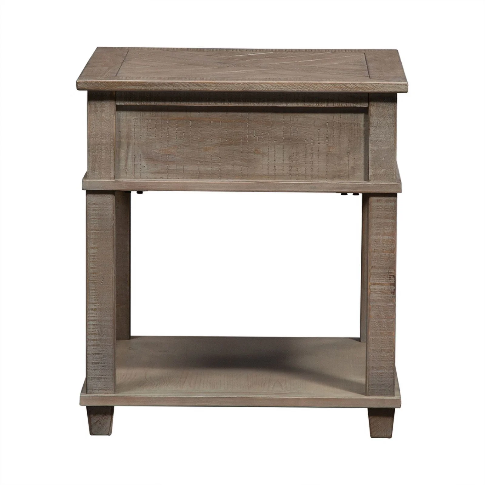 Parkland Falls Light Brown Rectangular End Table