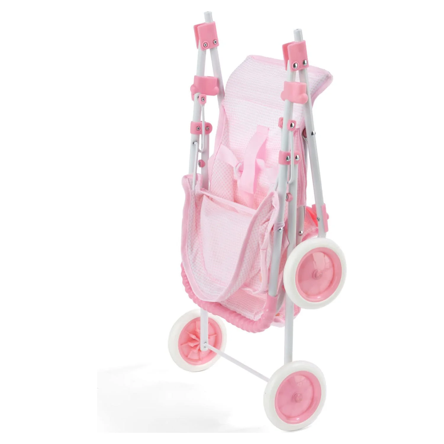 Badger Basket Folding Doll Umbrella Stroller - Pink/Gingham