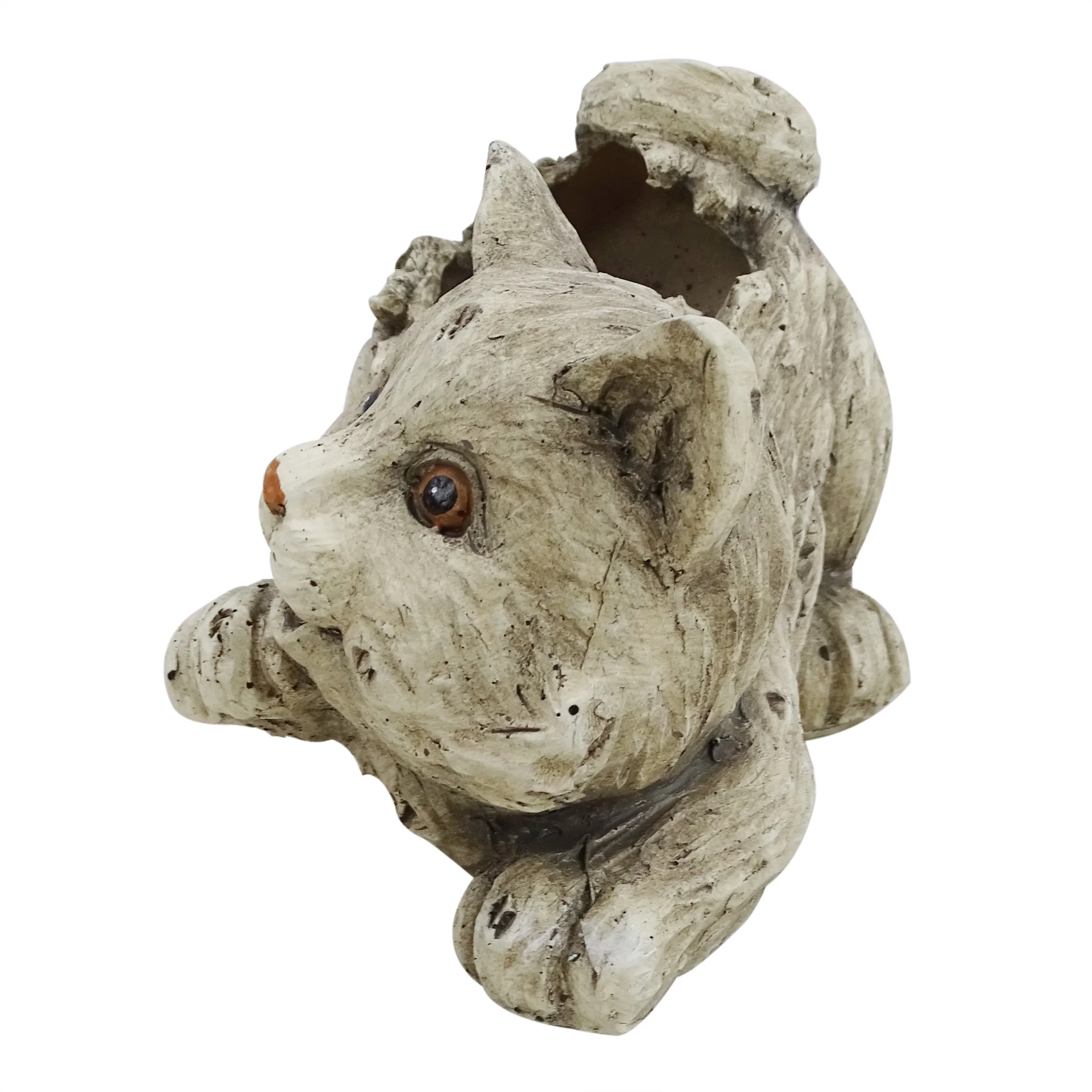 Alpine Corporation Cat Planter w/o Plants with Drainage Hole