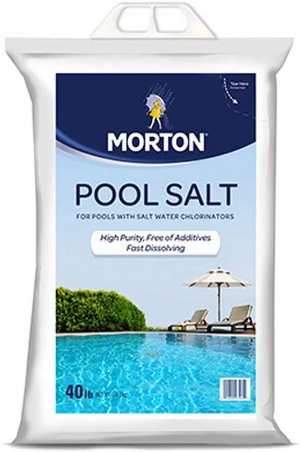 Morton Salt 3460 Pool Salt, 40 lb, White