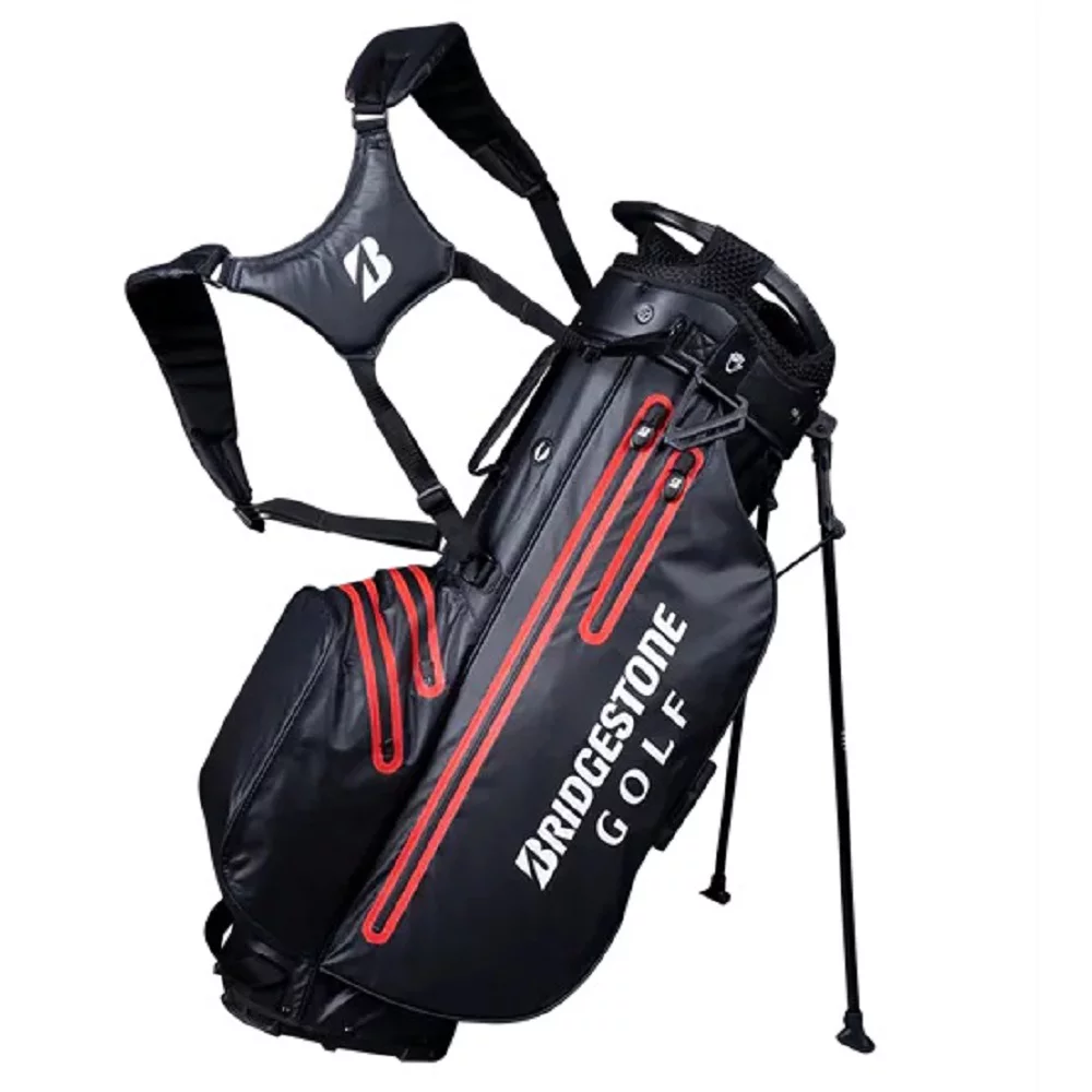 NEW Bridgestone Golf Waterproof Stand / Carry Bag 4-Way Top - Black