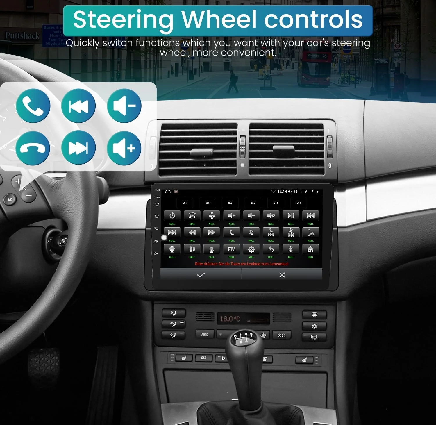 THONZER 8 Core  Radio Upgrade Android 11 Car Stereo for BMW 3 Series 1999-2005, 9 Inch 1280*800 HD Touchscreen Support CarPlay & Android Auto 5G WiFi Bluetooth5.0 GPS FM SWC AHD Backup Camera(4G+32GB)