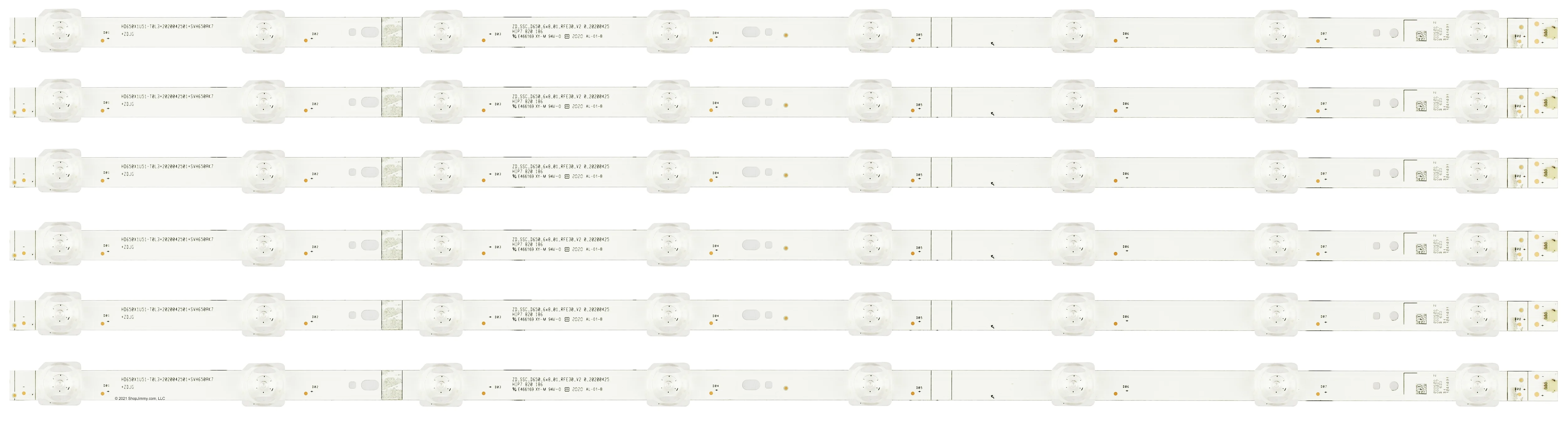 Hisense Onn HD650X1U51-T0L3 1241491 SVH650AK7 LED Backlight Strips (6) 100021261 NEW