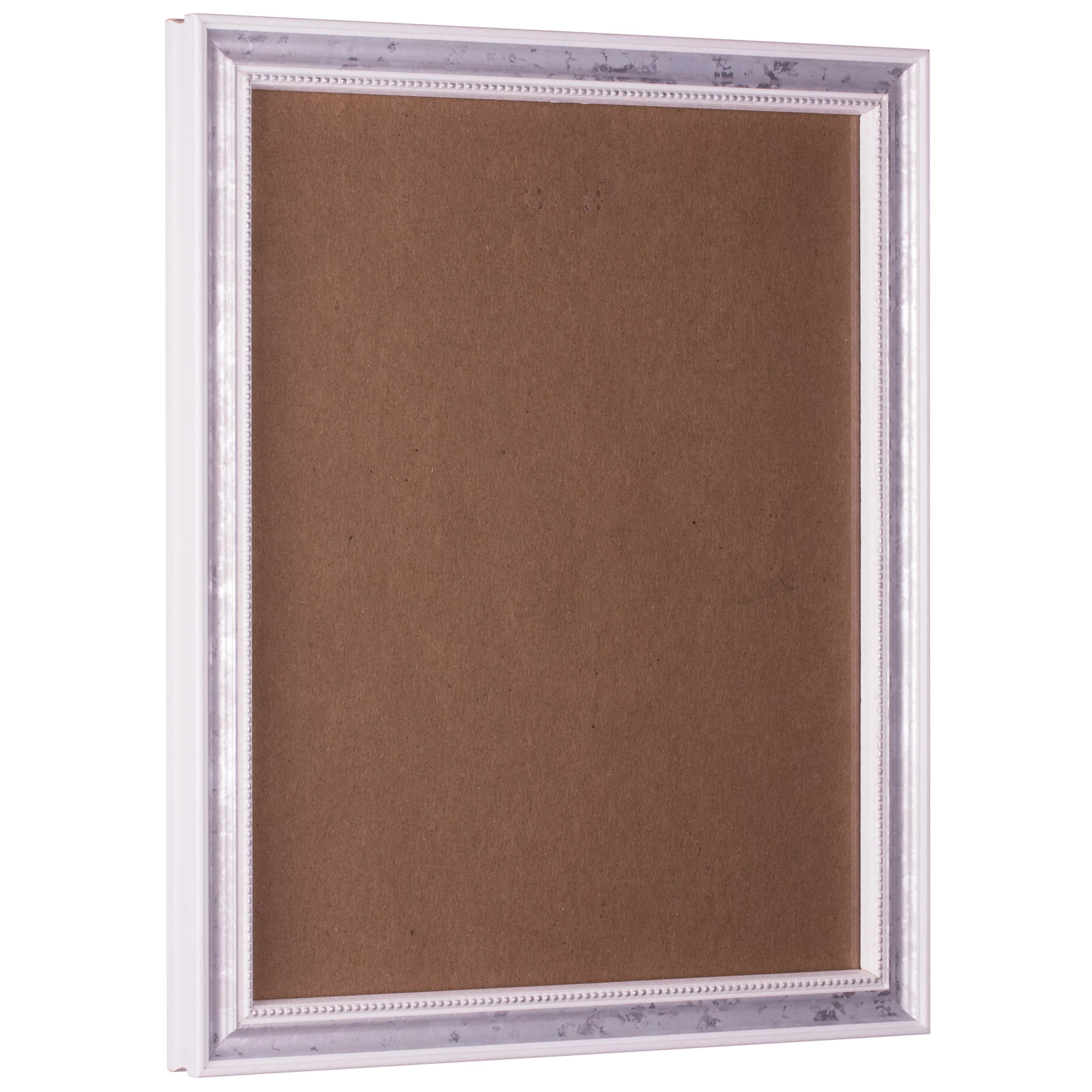 Craig Frames 314WH, 8.5x11 inch Ornate Picture Frame, White and Silver