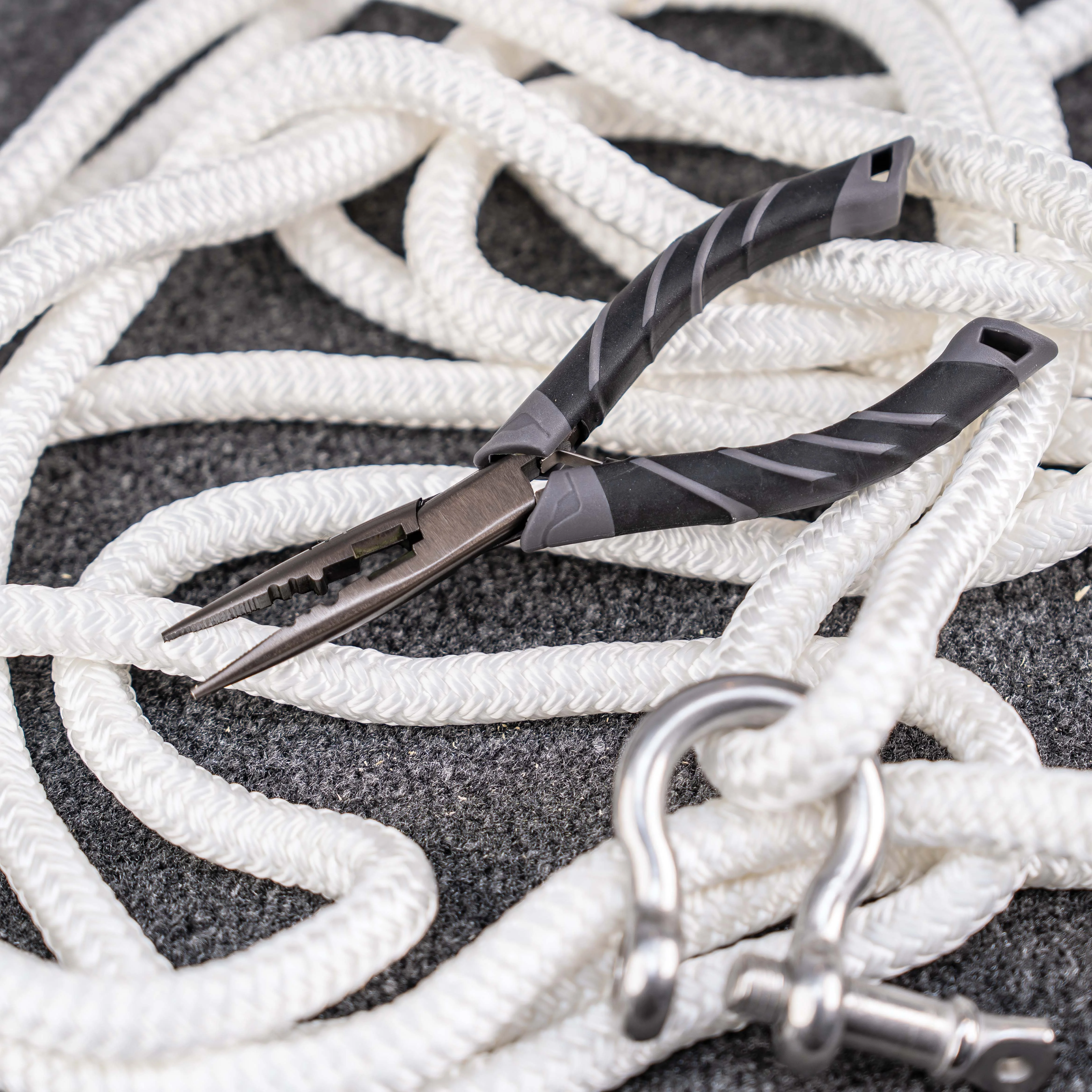 Ozark Trail 6 inch Stainless Steel Pliers with Soft Grip. Fishermans Needle Nose Plier.