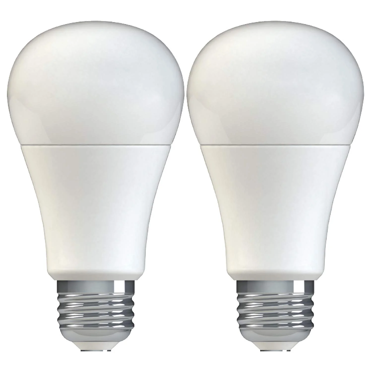 GE Lighting 21004 General Purpose Classic Shape A19 Daylight LED 11 (75-Watt Replacement), 1050-Lumen Medium Base, 2-Pack, Frosted White, 2 Count