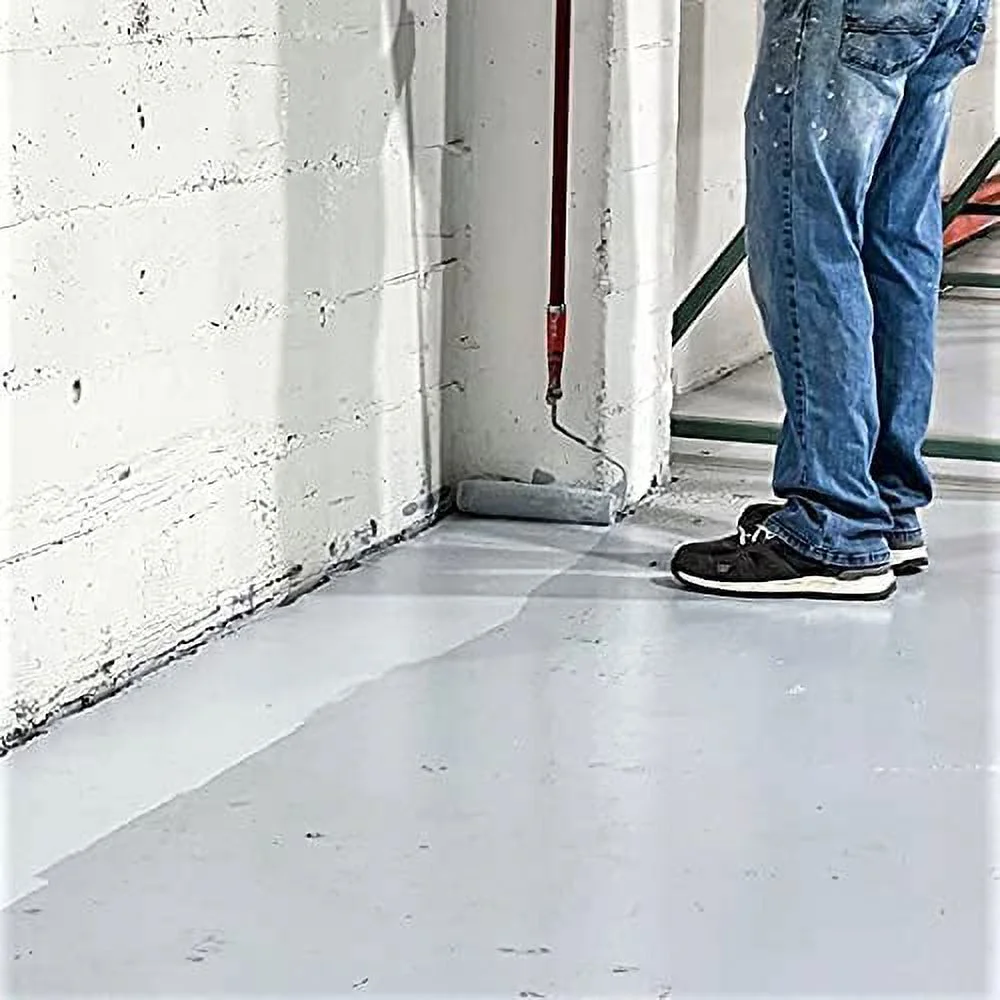 YANRUI Safe-T-Deck Smooth Formula Floor Paint - 1 Gallon White Paint - Great For Concrete and Wood Floors - Use on Floors, Stairs and More - Made in the USA