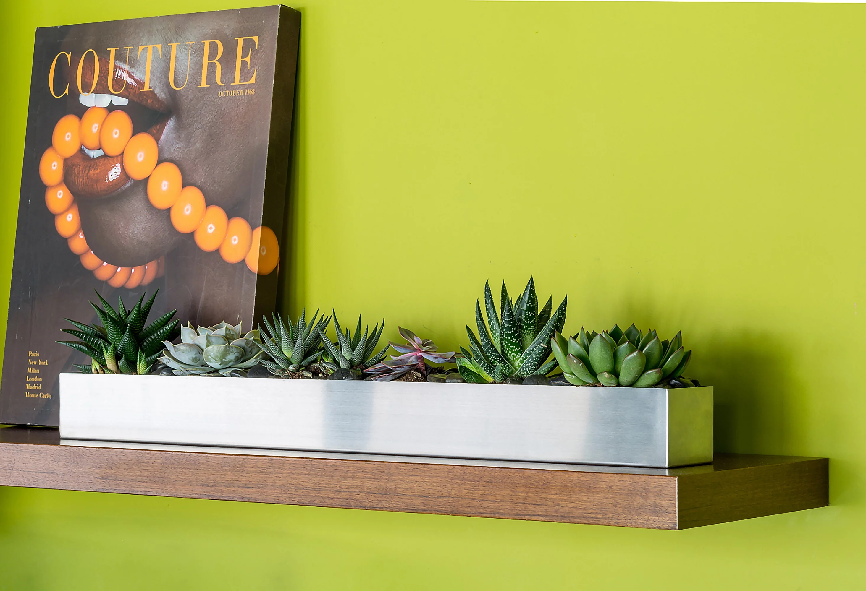 Veradek Geo Series Trough Planter - Stainless Steel