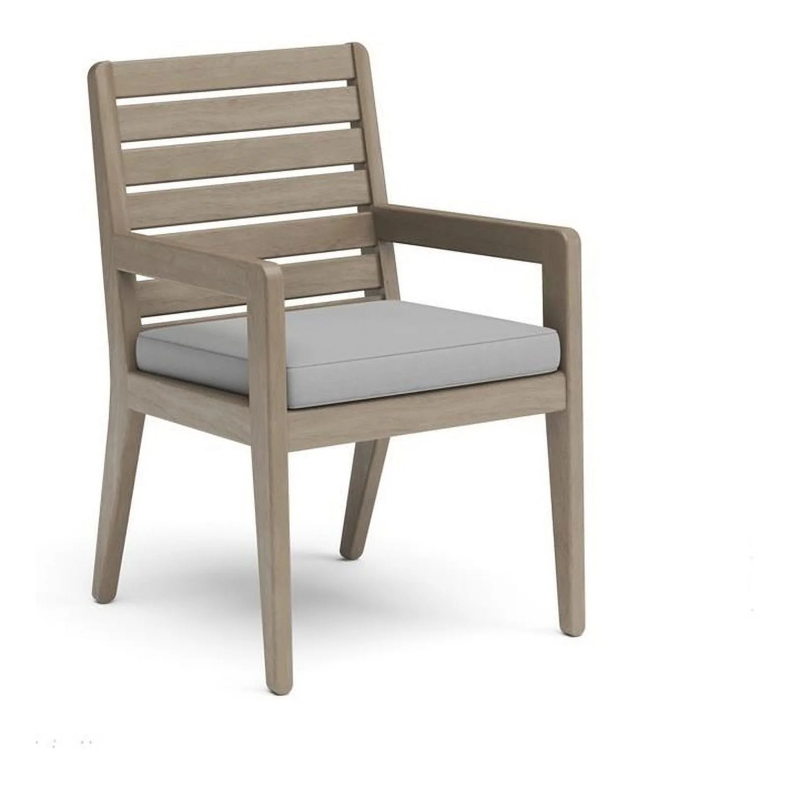 Afuera Living Traditional Sustain Wood Outdoor Dining Armchair Pair in Gray