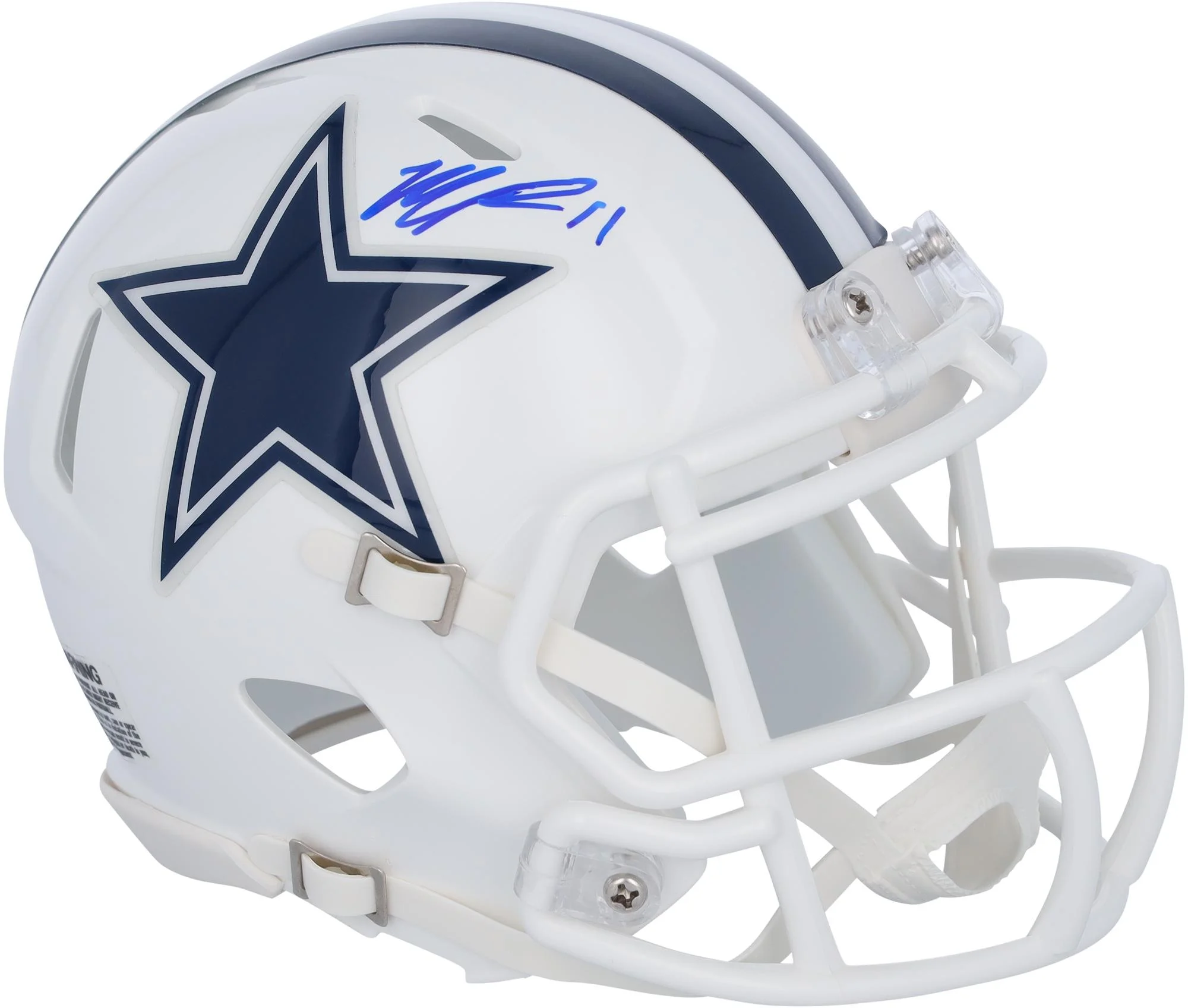 Micah Parsons Dallas Cowboys Autographed Riddell White 2022 Alternate Speed Mini Helmet - Fanatics Authentic Certified