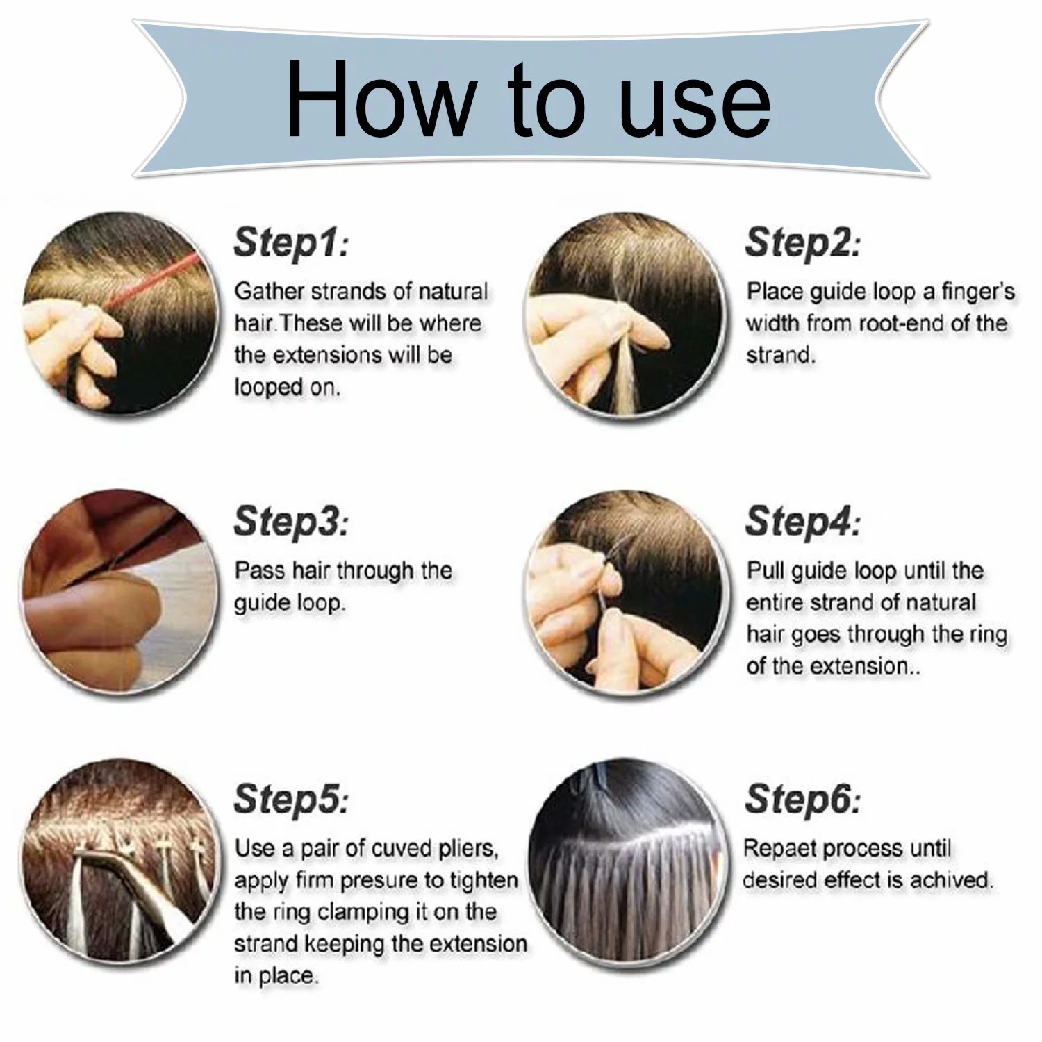 Benehair Human Hair Extensions Afro Kinny Straight Micro Loop Microlinks Remy Hair Full Head 1g Thick Black 200g