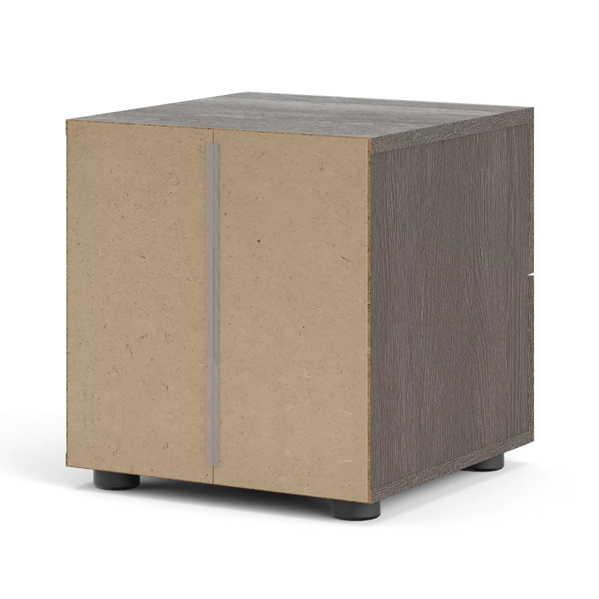 Dallas Collection 2 Drawer Nightstand, Foil Finish, Dark Chocolate Color