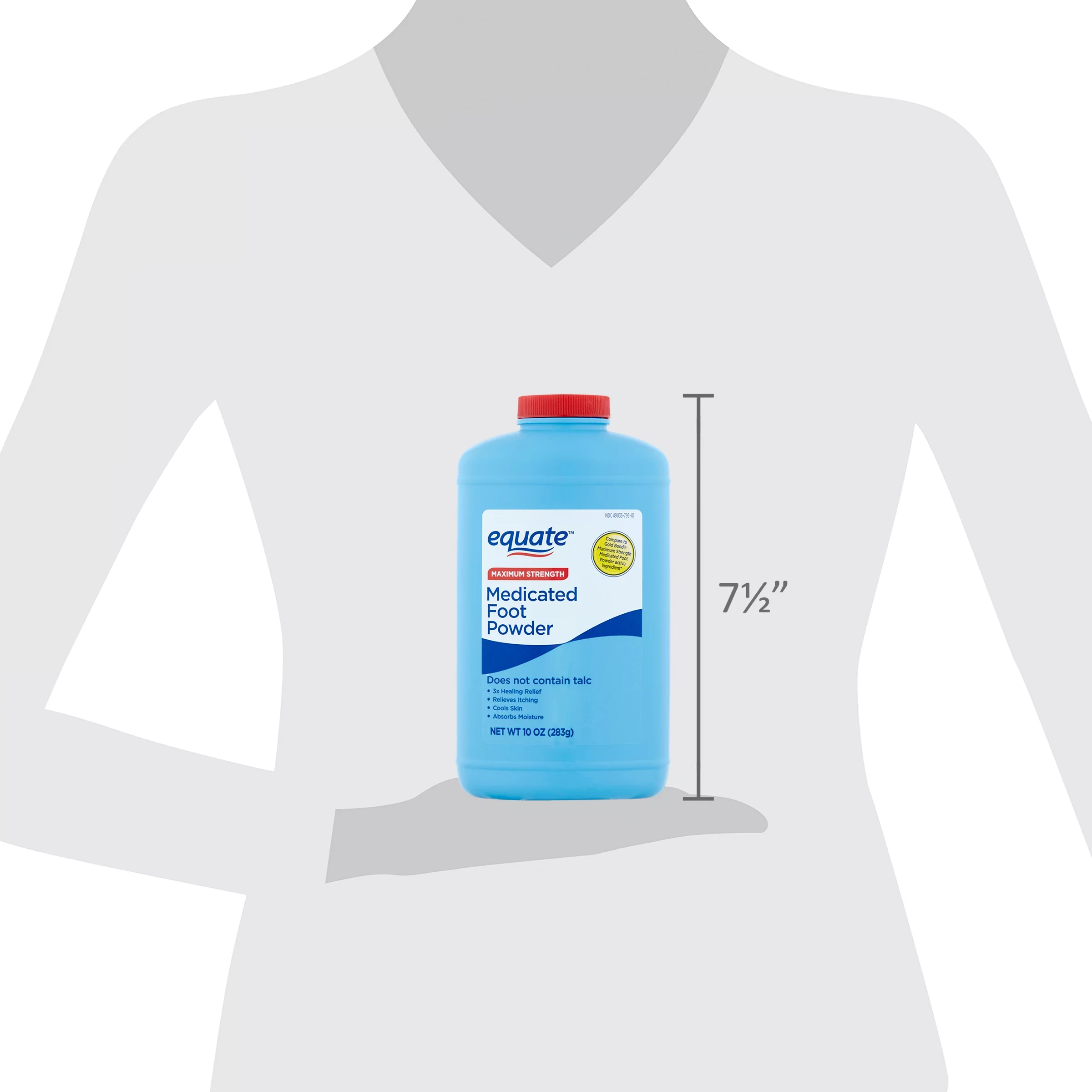 Equate, Max Strength Medicated Foot Powder, 10 oz.