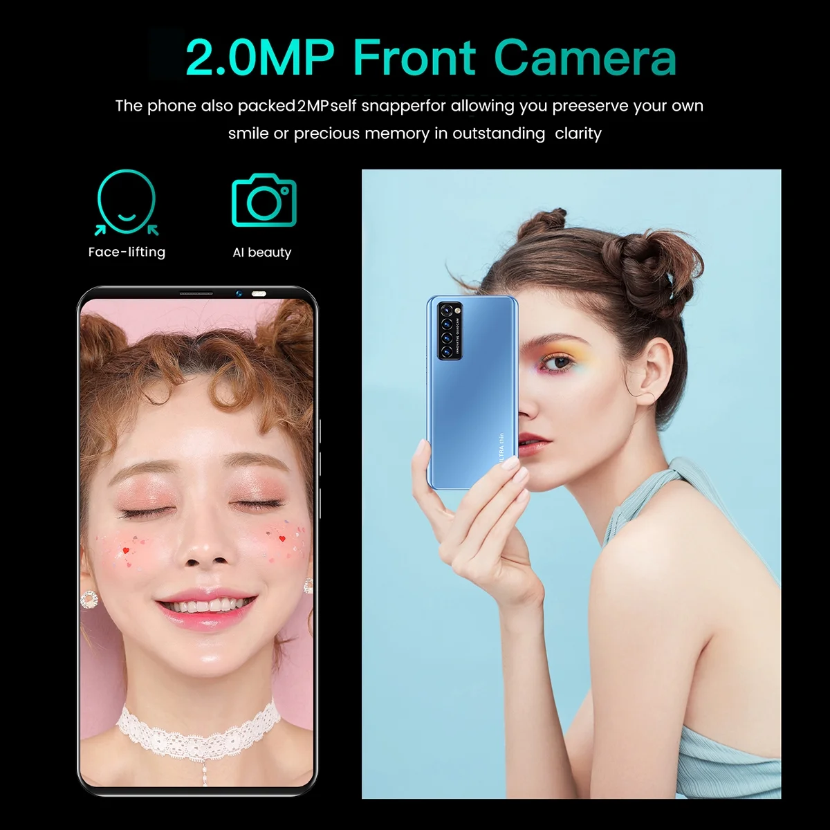 5.8-inch HD+ Ram1Gb+Rom8Gb Reno4 Pro dual SIM 3G smartphone 2200mAh face unlock Android phone Green