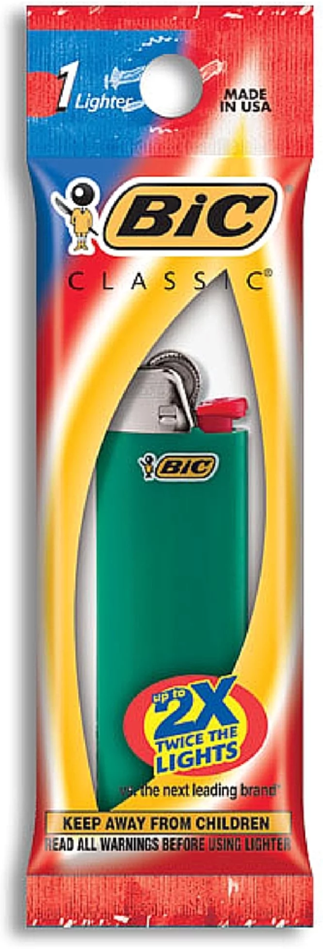 6 Pack - Bic Classic Disposable Lighter, Colors May Vary 1 ea