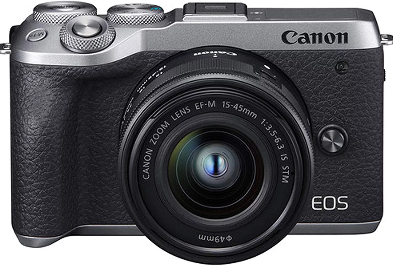 Canon EOS M6 Mark II Silver Mirrorless Digital Camera with 15-45mm Lens + 32GB Card, Tripod, Case, and More 18pc Bundle
