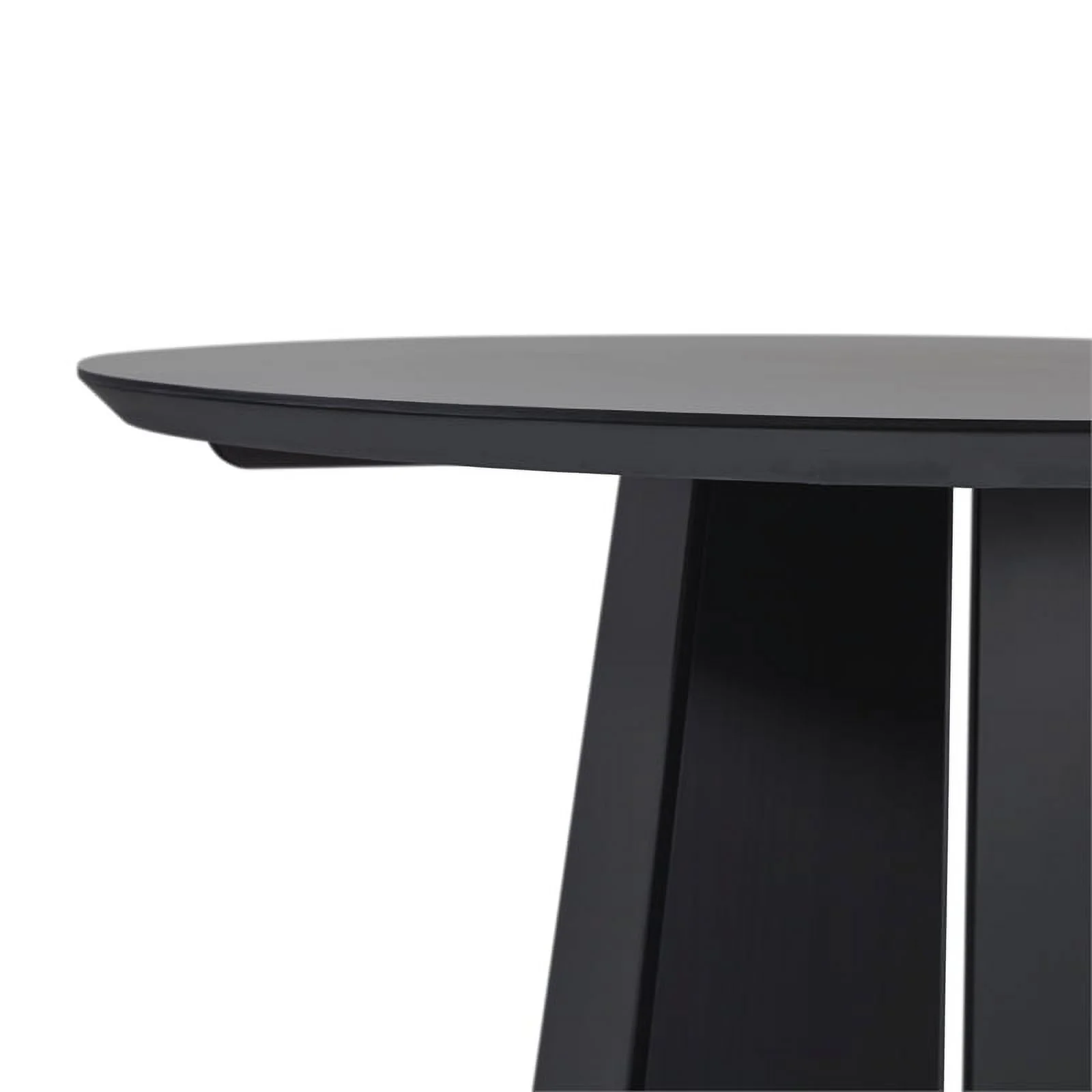 Pemberly Row Modern Paneled Wood Pedestal Base Round Dining Table 48