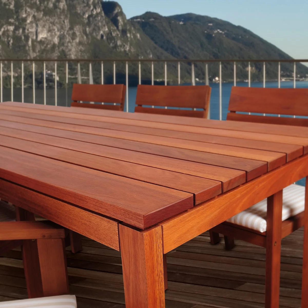 Amazonia Freeman 9-Piece Eucalyptus Rectangular Patio Dining Set, Seating Capacity: 8