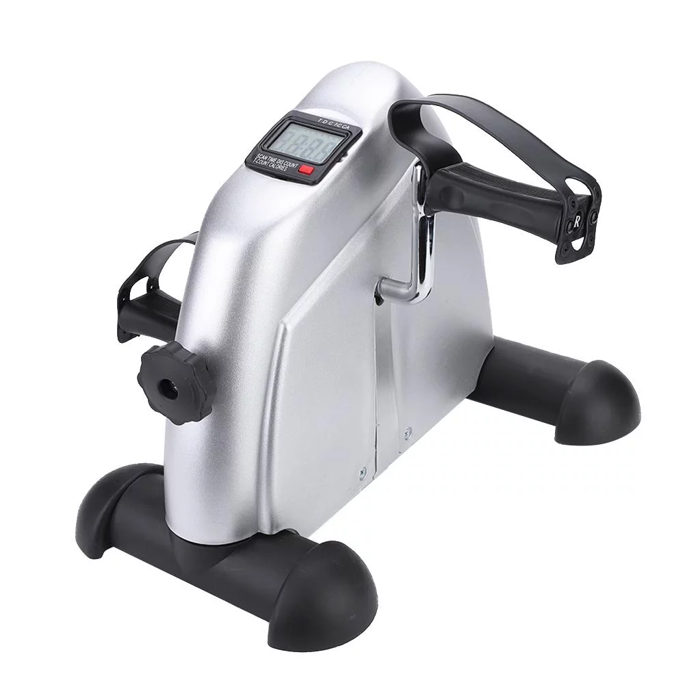 Folding Pedal Exerciser, Pedal Bike Exerciser, Portable Hand Foot Pedal Trainer Exerciser Compact Exercise Equipment for Home Office Gym