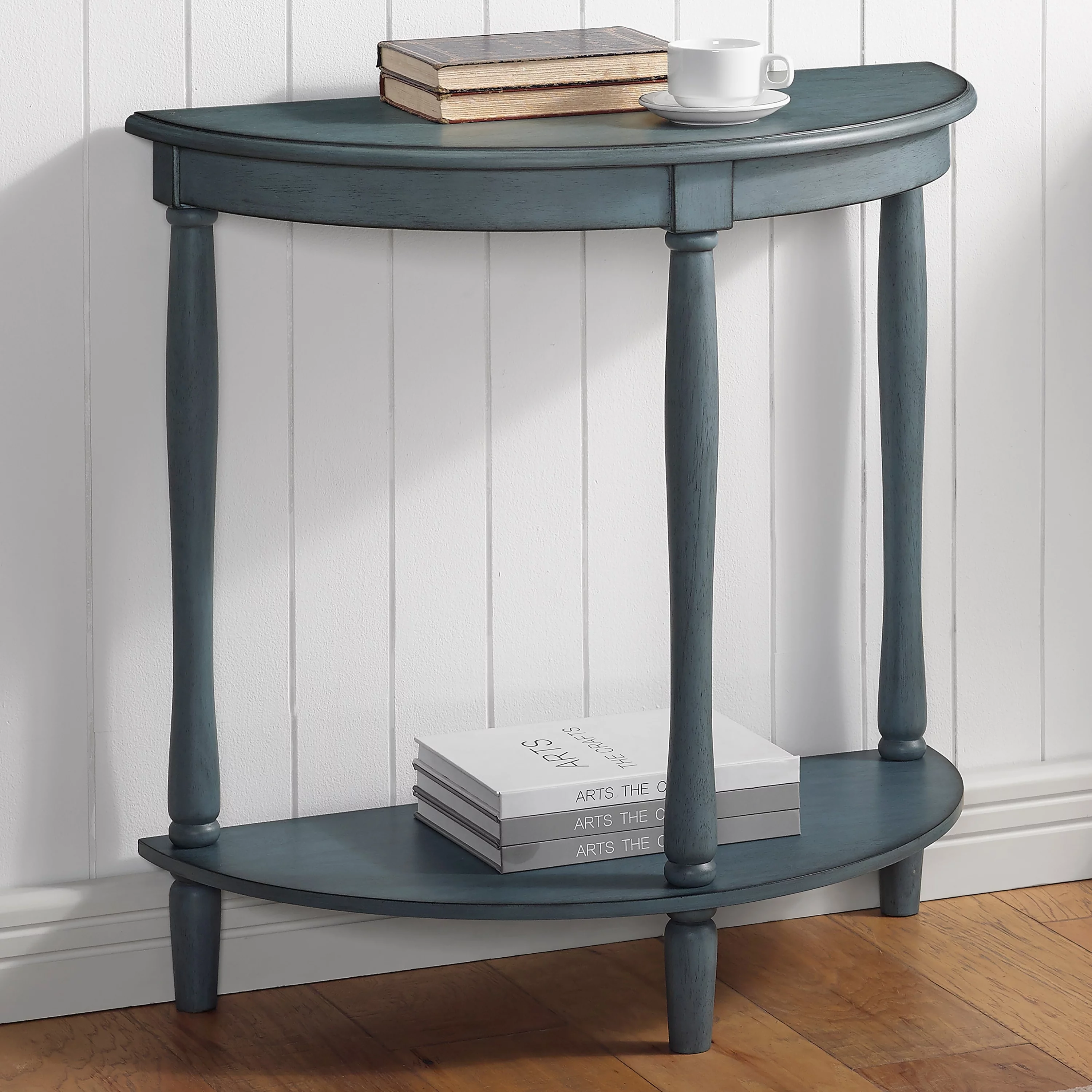 Furniture of America Landree Country 28-inch Wood 1-Shelf Entryway Table by  Antique Grey