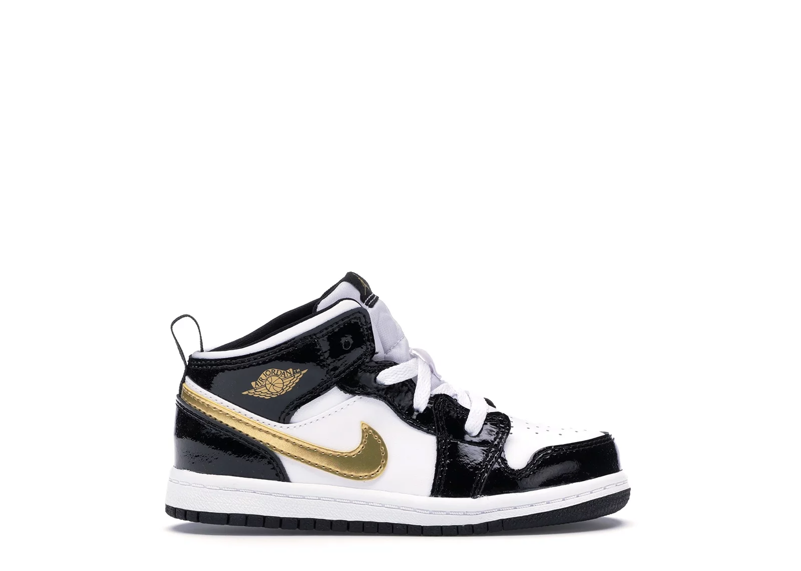 Air Jordan 1 Mid Patent TD 'Black Gold' 'Black Gold' - BQ6933-007