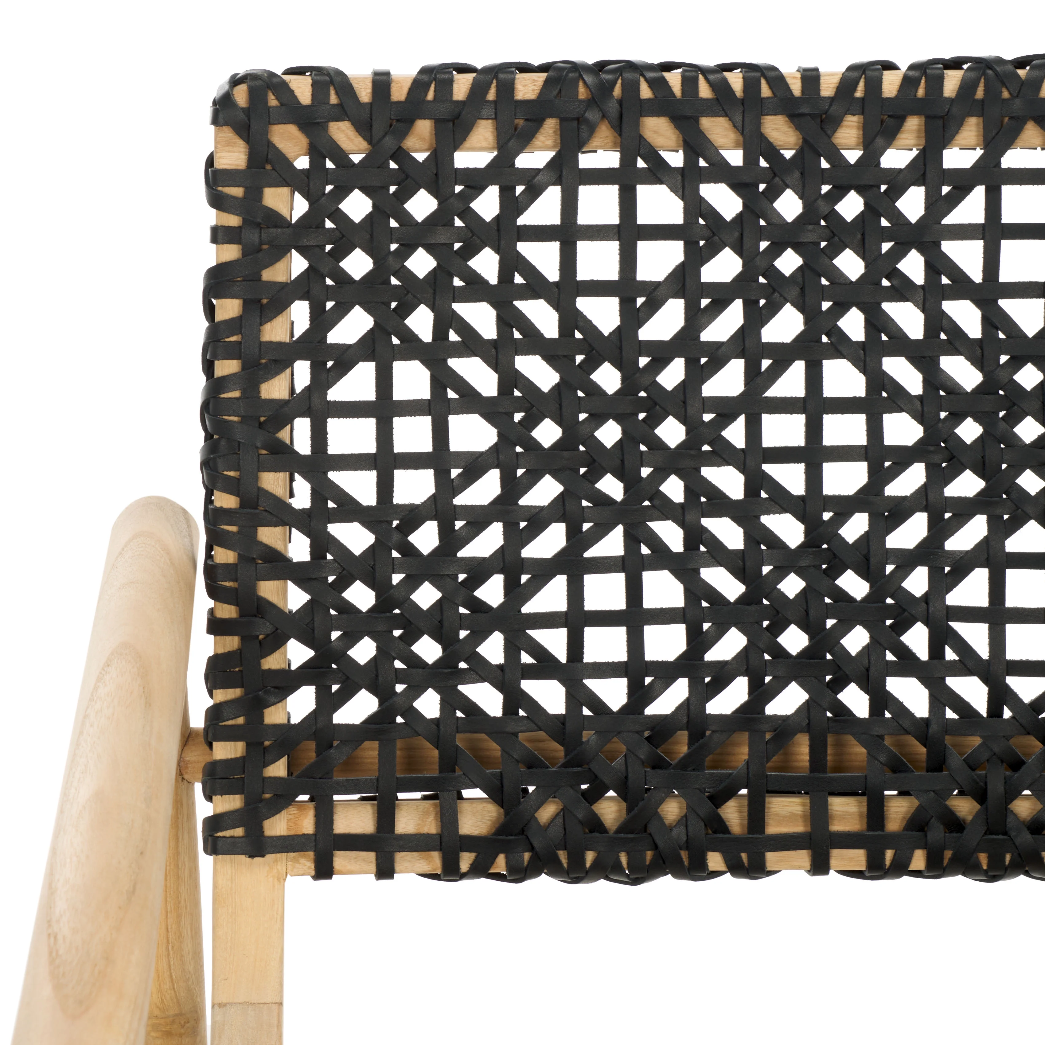 SAFAVIEH Sianna Accent Chairs, Natural/Black (22.8 in. W x 23.4 in. D x 32.9 in. H)