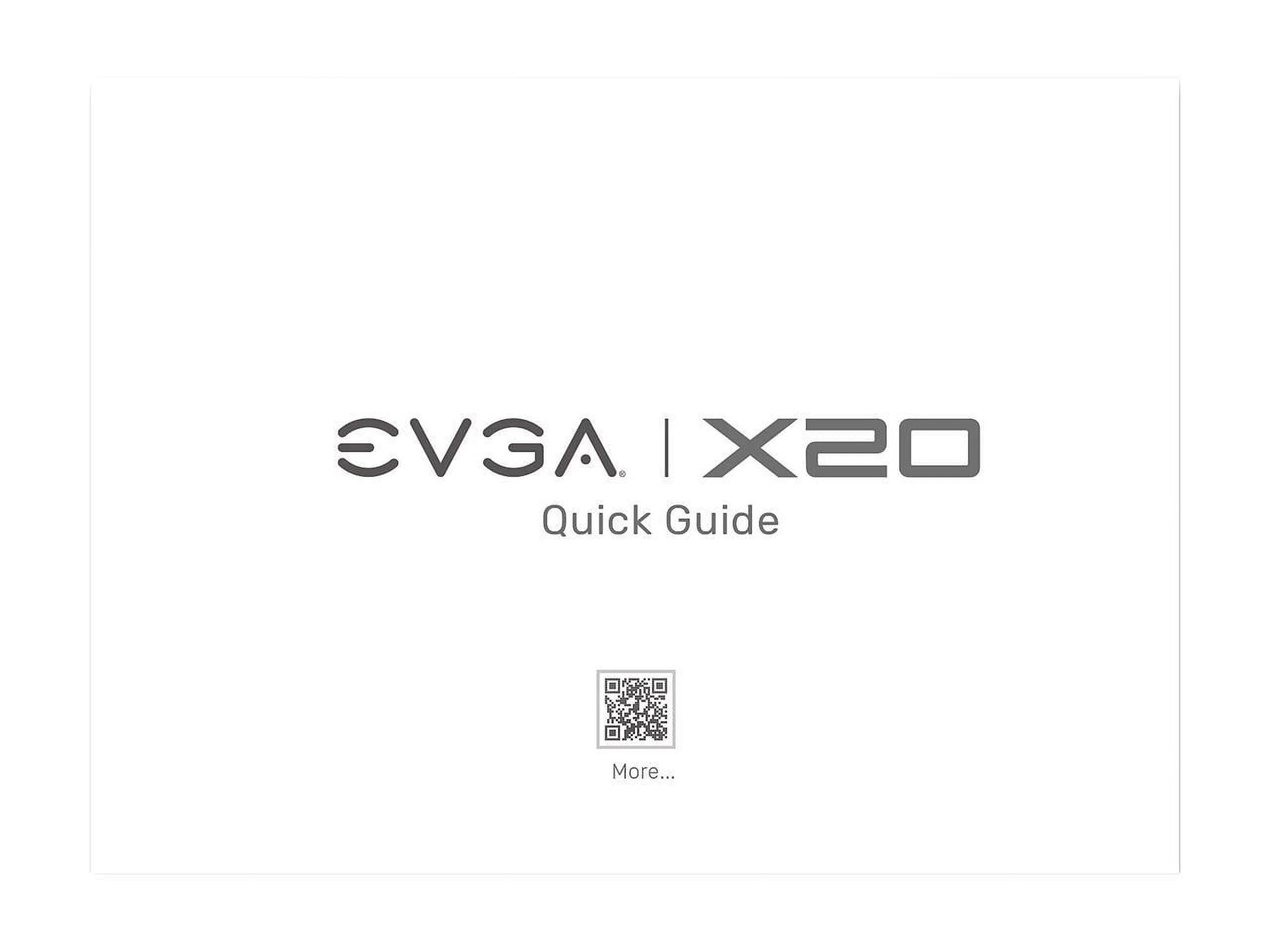 EVGA X20 Gaming Mouse, Wireless, Black, Customizable, 16,000 DPI, 5 Profiles, 10 Buttons, Ergonomic 903-T1-20BK-K3