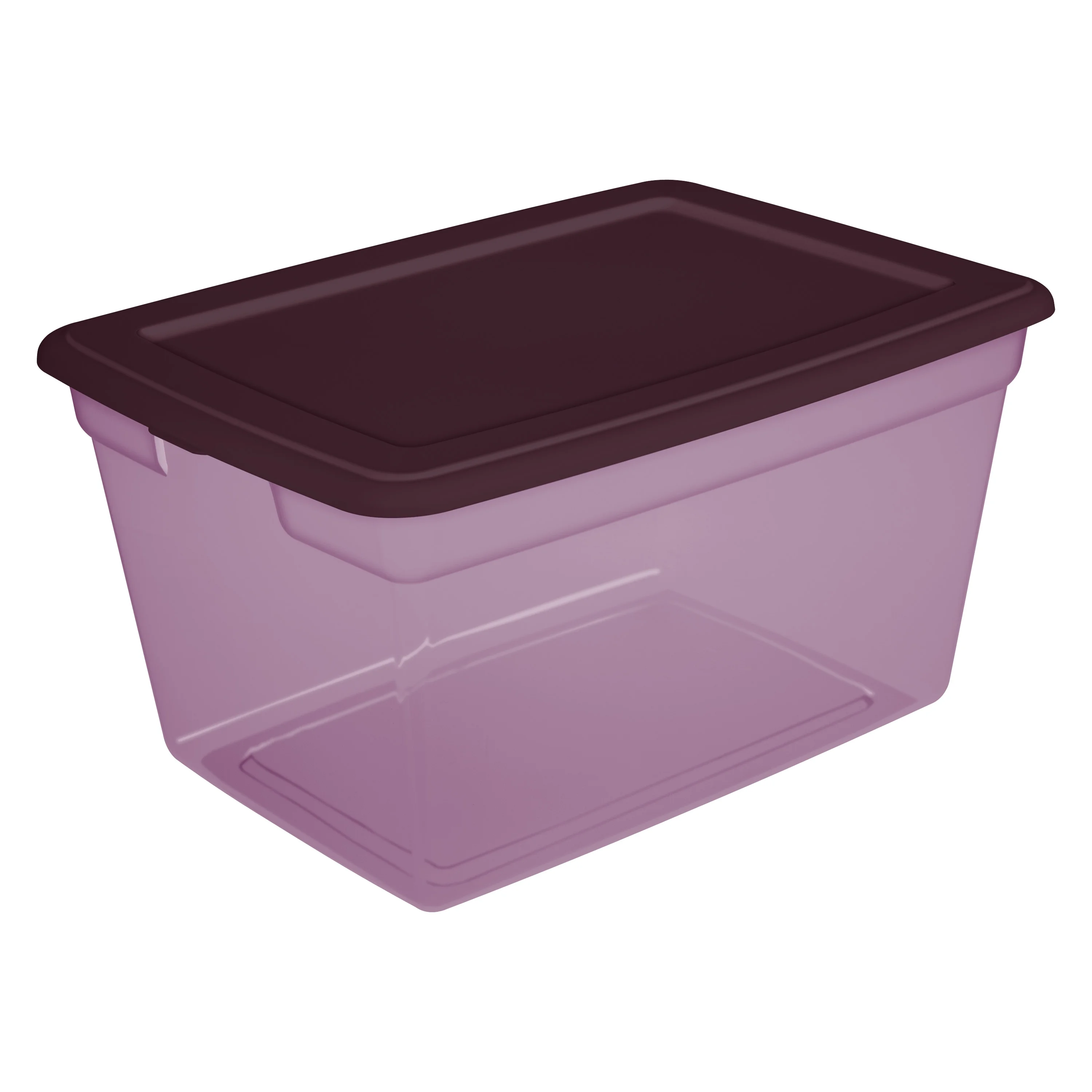 Sterilite Plastic 58 Qt. Storage Box Metropolis Burgundy Tint Set of 8