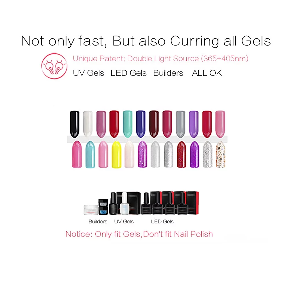 Nail Lamp,Dryer Toenails Equipment 54w Uv Led Art Tool Lamp Professional Nail Toenails Equipment Nail Simbae Mewmewcat Qisuo Huiop Eryue 54w Led