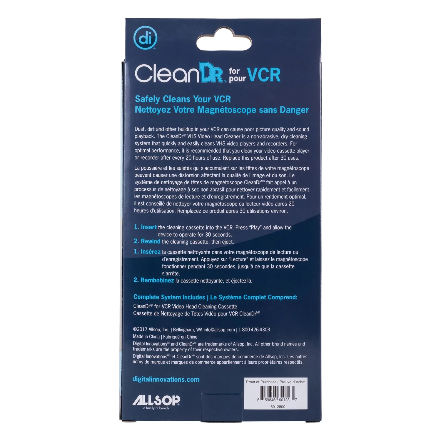 Digital Innovations 6012800 CleanDr VHS Video Head Cleaning Kit