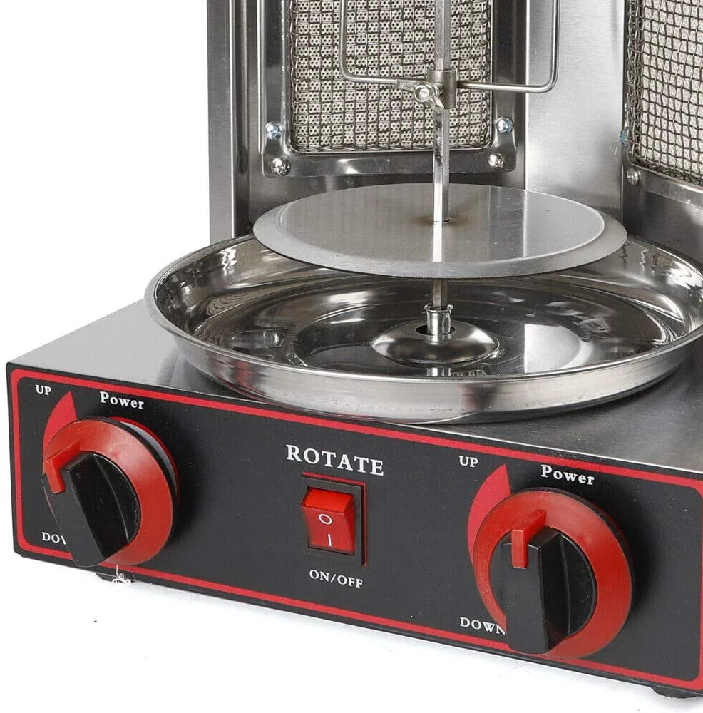 3KW Gas Vertical Broiler Shawarma Machine Spinning Doner Kebab Barbecue Machine