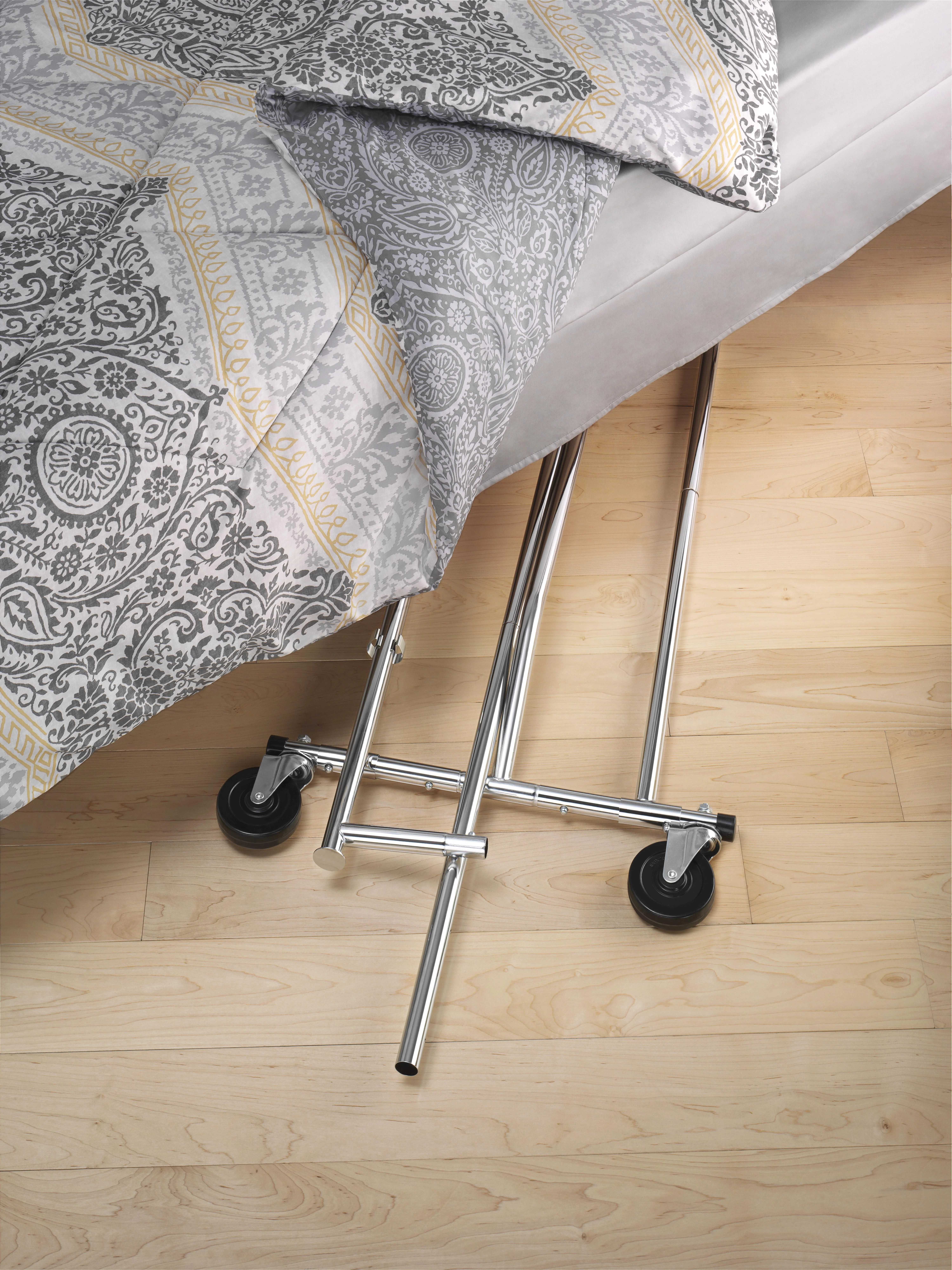 Whitmor Collapsible Rolling Garment Rack - Chrome