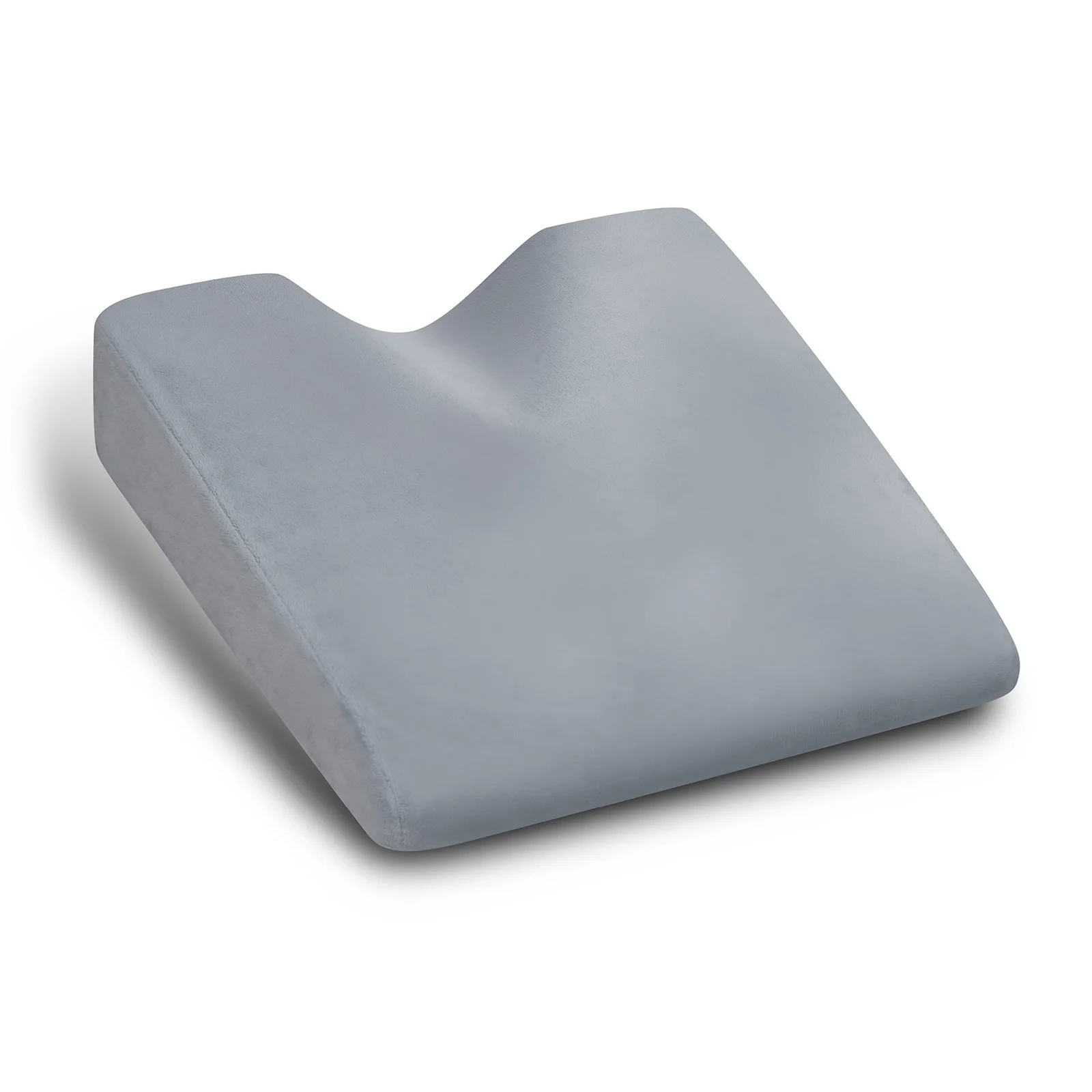ComfySure  Car Seat Wedge Pillow - Memory Foam Firm Cushion-Pain Relief Grey