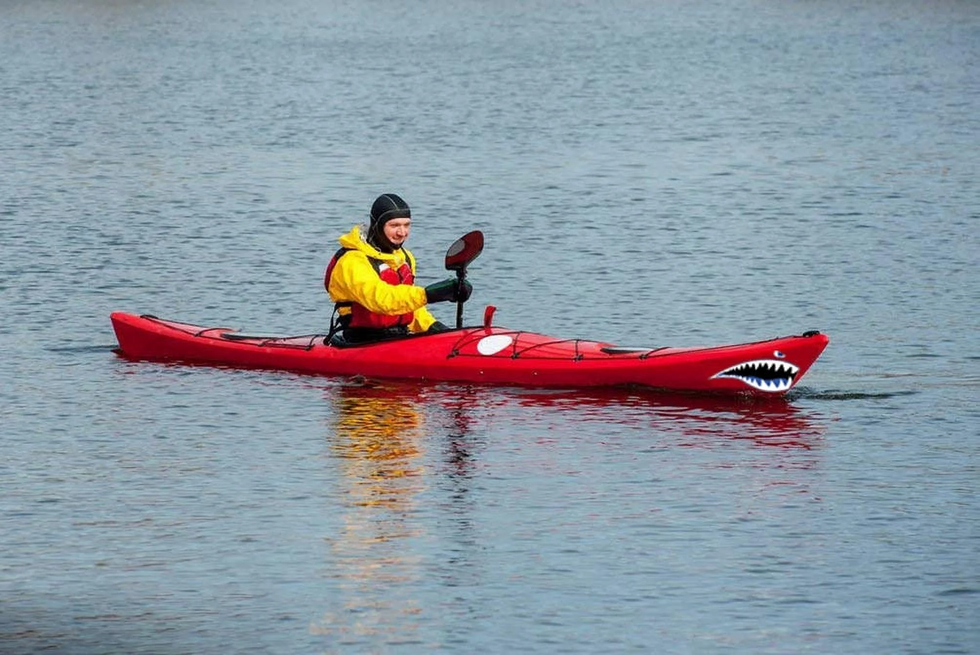 SaKaguro Shark Teeth Mouth Kayak Stickers,Vinyl,2Pcs,Shark-C