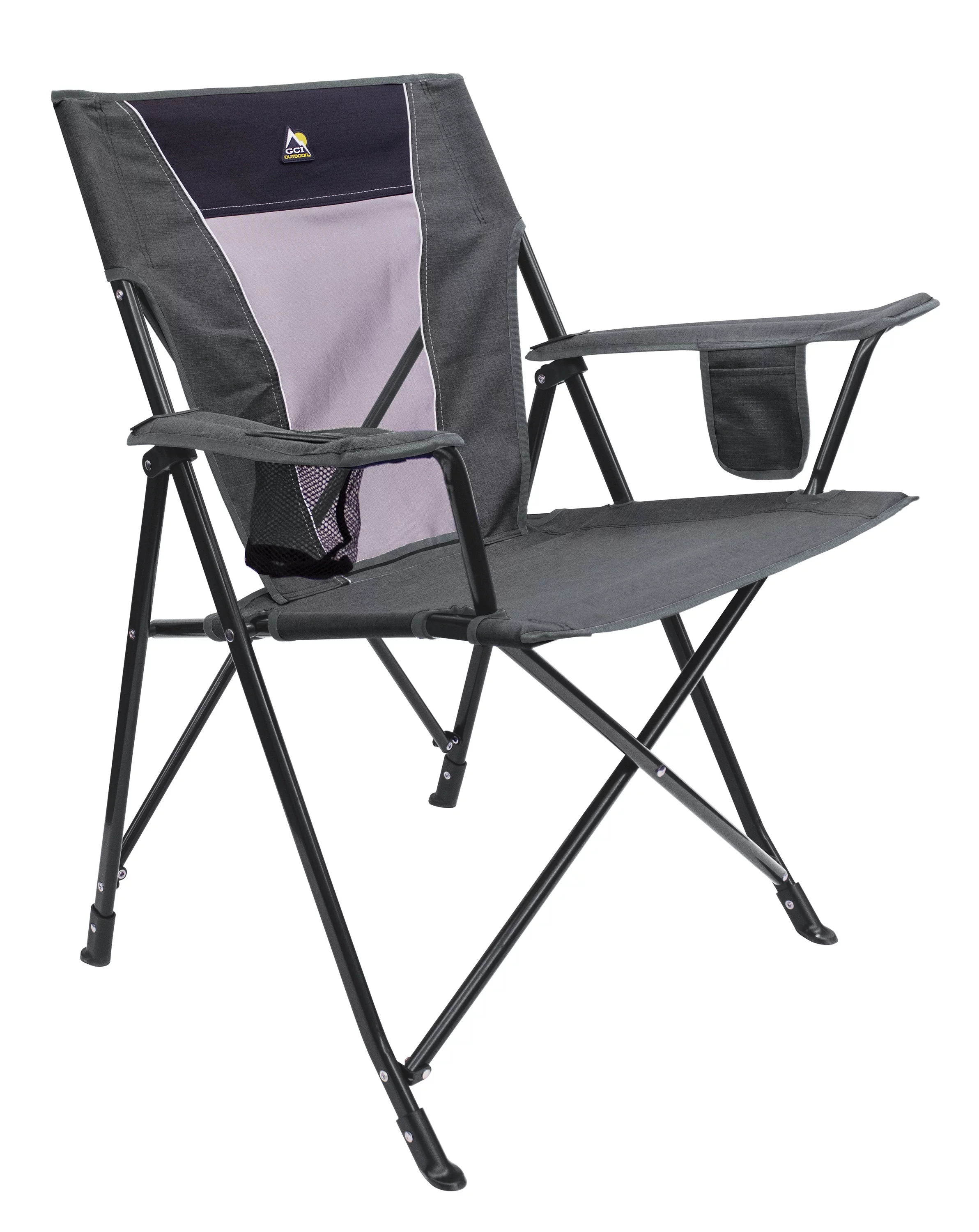 GCI Outdoor Comfort Pro Lightweight Folding Camping Chair, Heathered Pewter