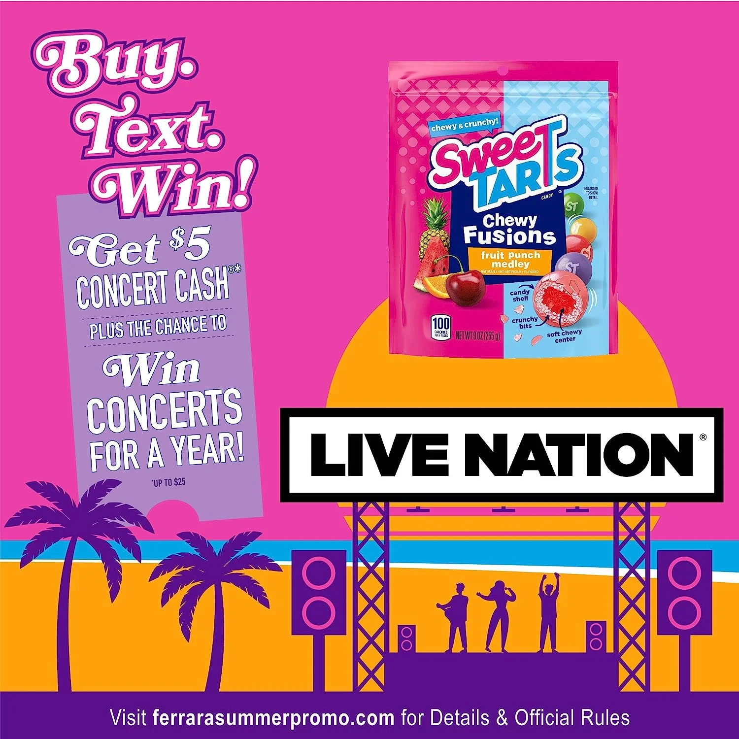 Sweetarts Chewy Fusions Candy, Fruit Punch Medley, 9 Ounce