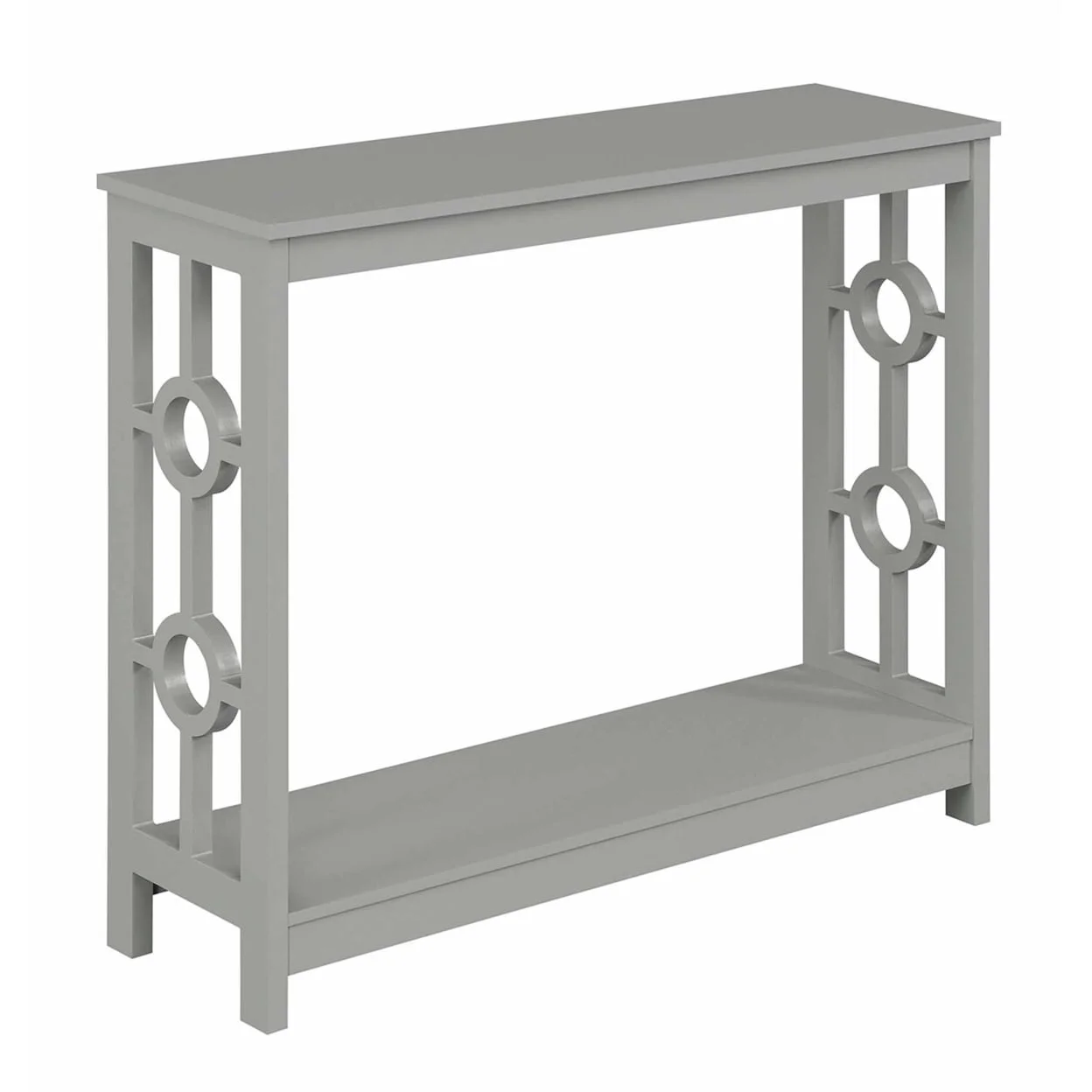 Convenience Concepts Contemporary Ring Console Table in Gray Wood Finish
