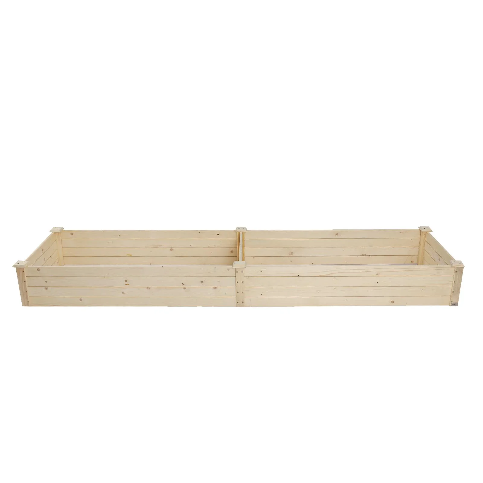 UBesGoo 96x24x10in Outdoor Wooden Raised Garden Bed Planter for Vegetables, Grass, Lawn