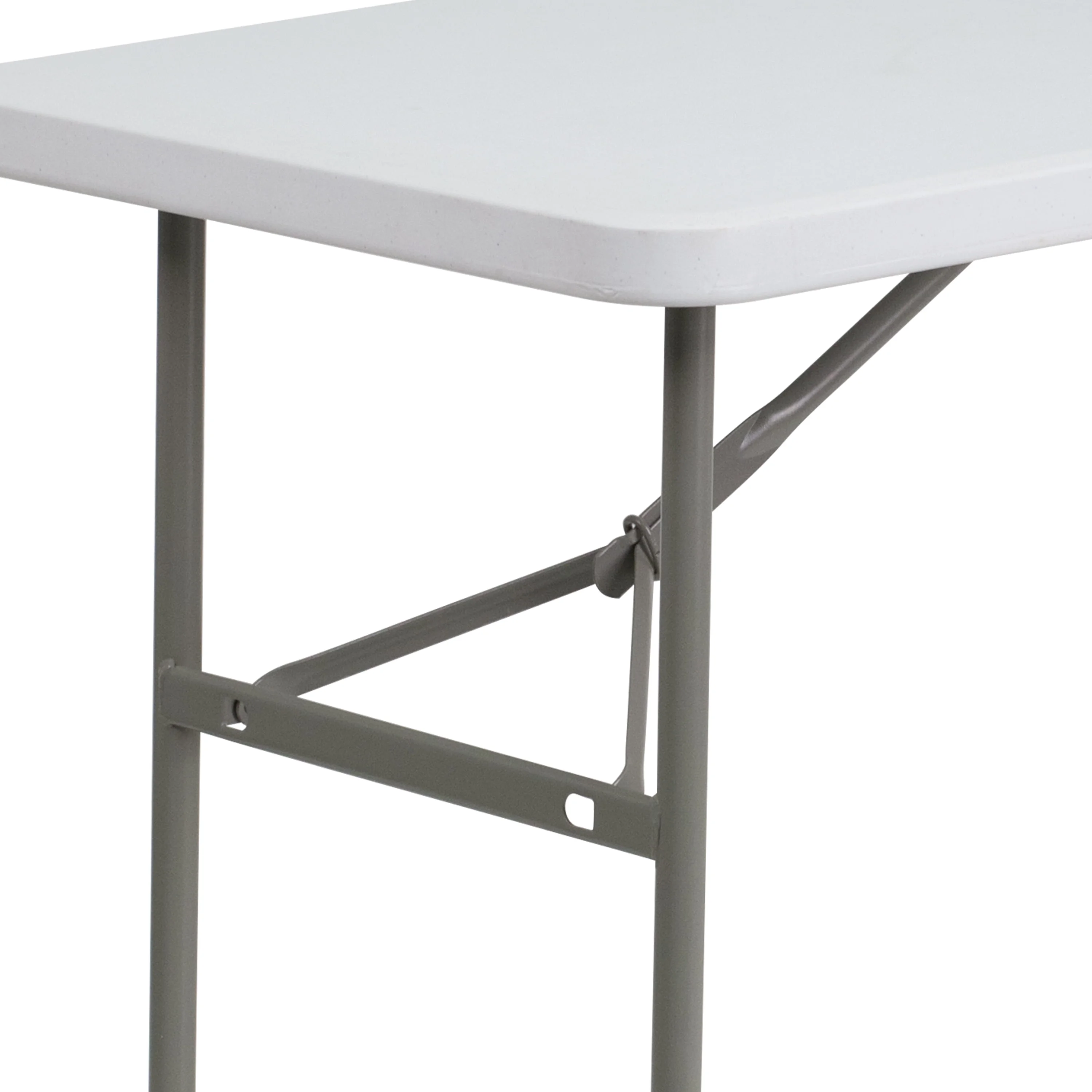 BizChair 4-Foot Granite White Plastic Folding Table