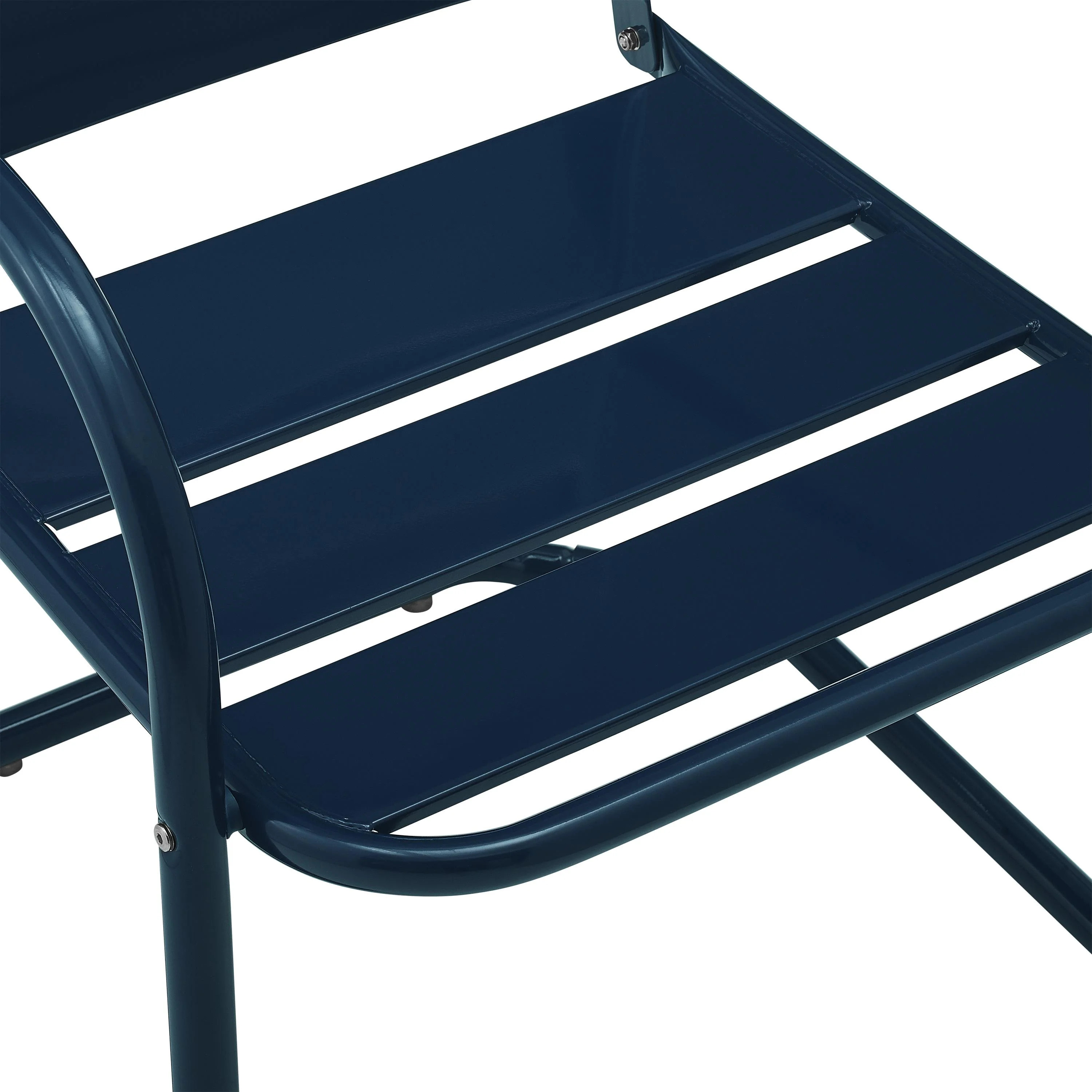 Crosley Brighton Metal Patio Chair in Navy (Set of 2)