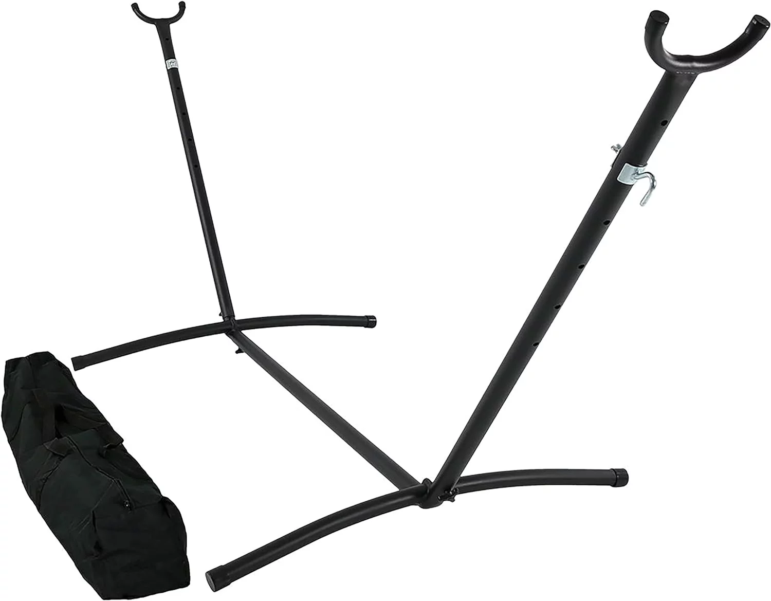 Brazilian Portable Steel Hammock Stand With Carrying Case - 400-Pound Capacity - Black Finish