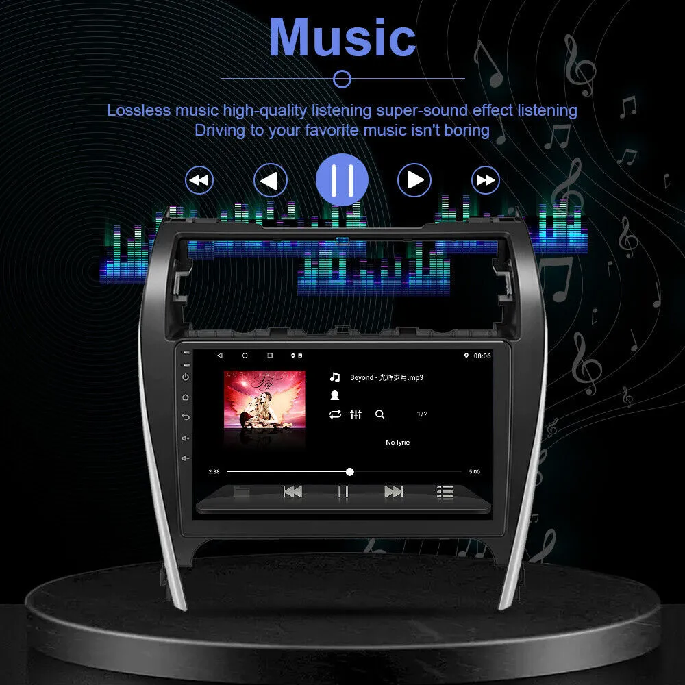 For 2012-2014 Toyota Camry Radio Car Carplay Android GPS Navigation 2+32GB