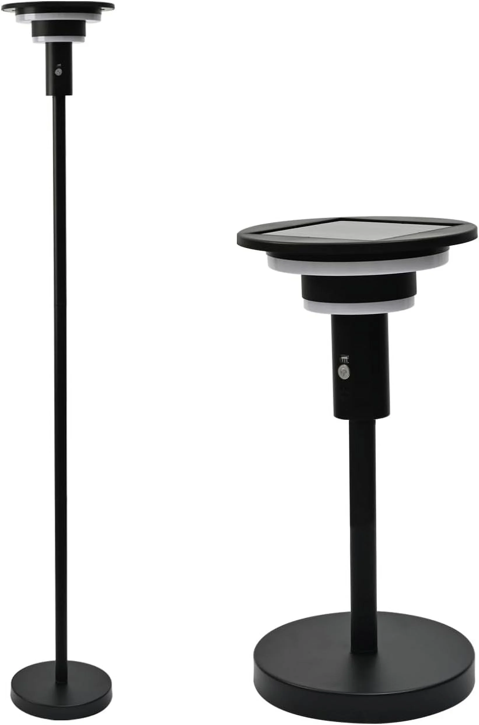 Solar Floor Lamp for Patio Waterproof IP44,Outdoor USB Rechargeable Cordless Floor Lamp with 3 Modes,Height Adjustable,Warm White 3000k Standing Solar Lights for Deck, Porch, Camping