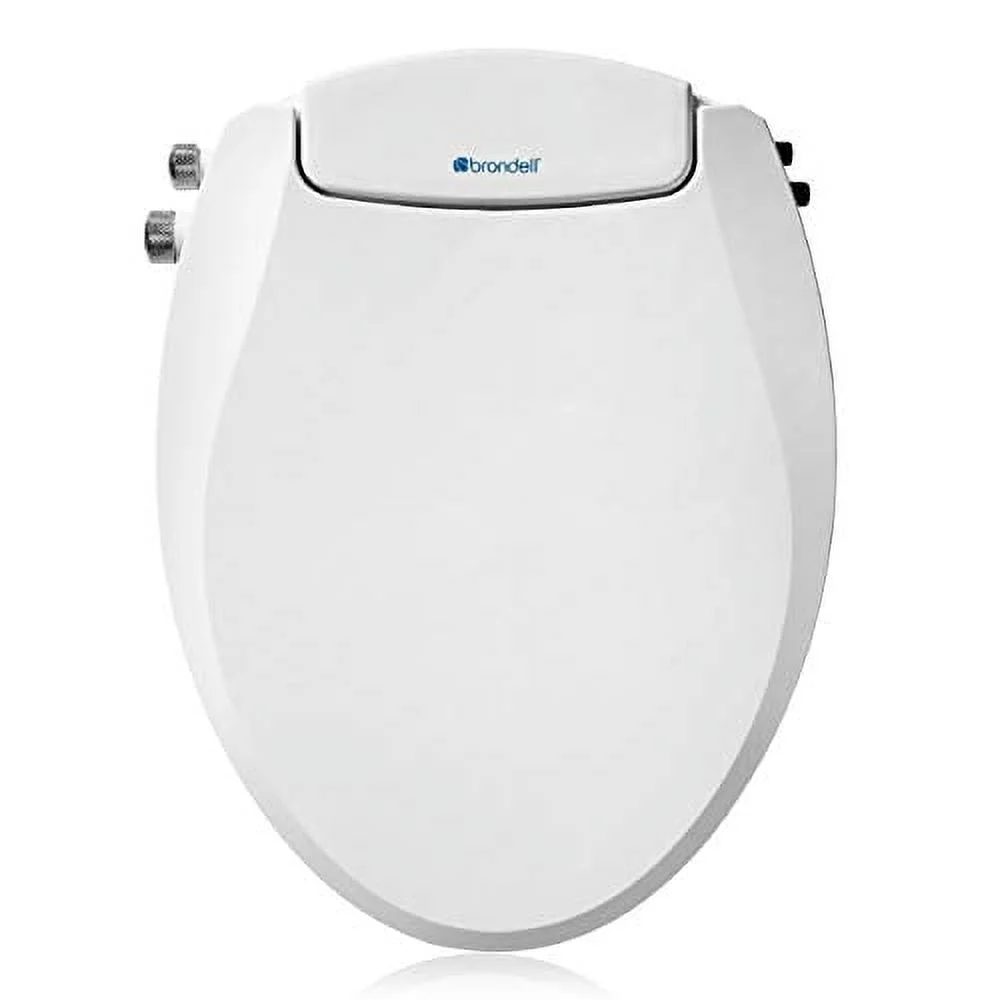 Brondell Bidet Toilet Seat, Elongated, Dual Temperature/Nozzle, S102-EW - White