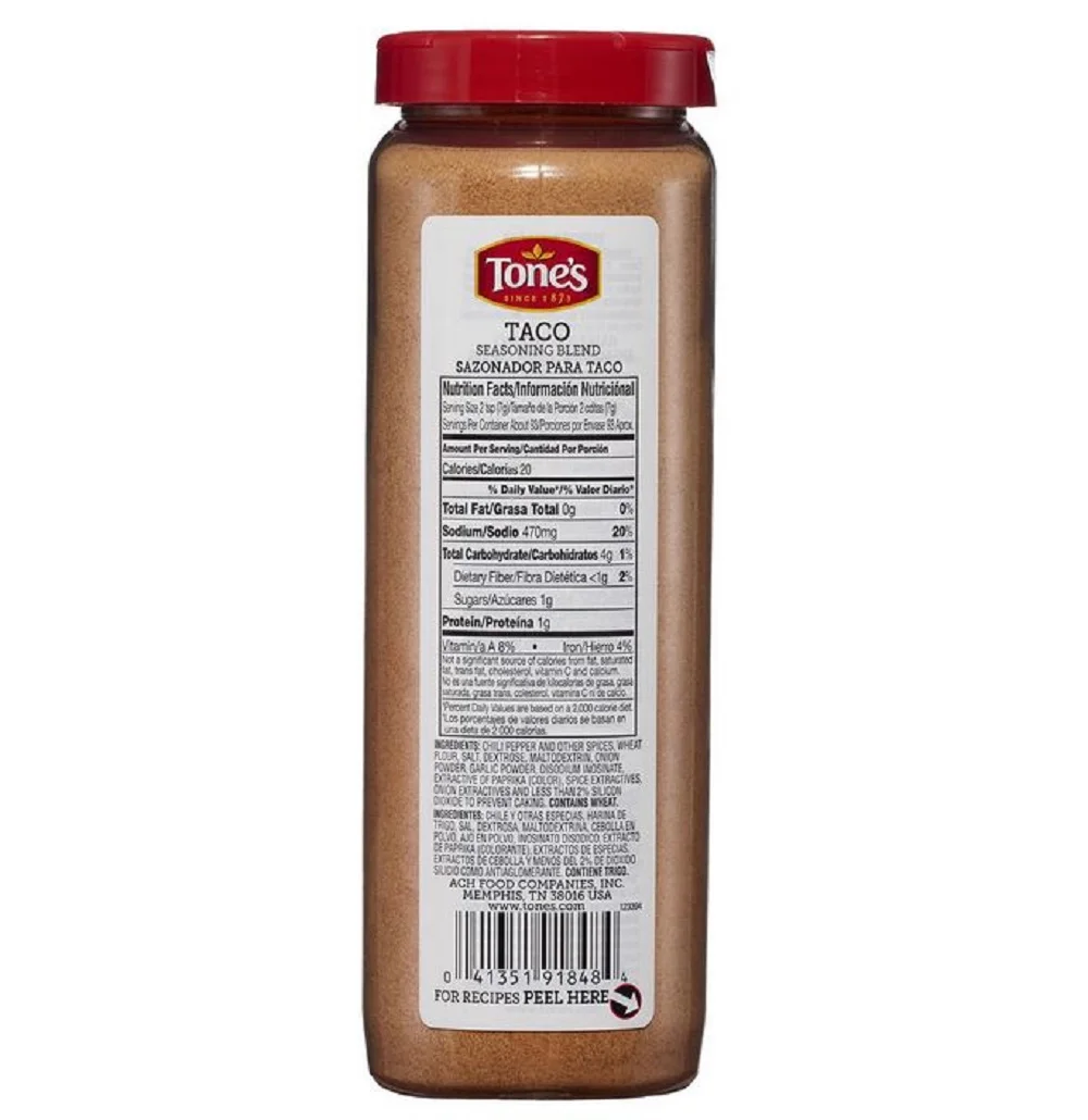 2 Pack | Tone's Taco Seasoning 23 oz.