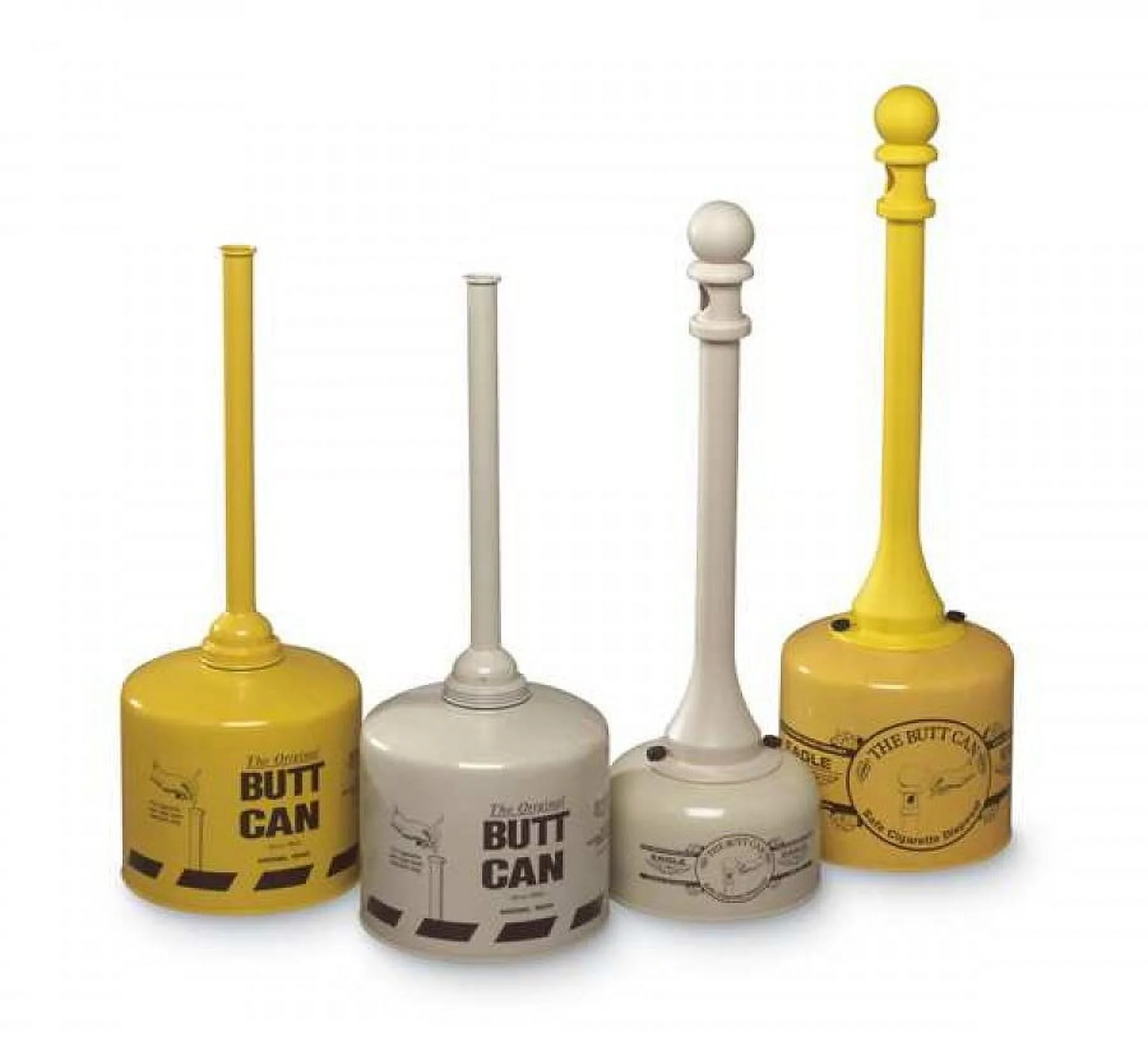 5 Gallon Galvanized Steel Butt Can, Yellow