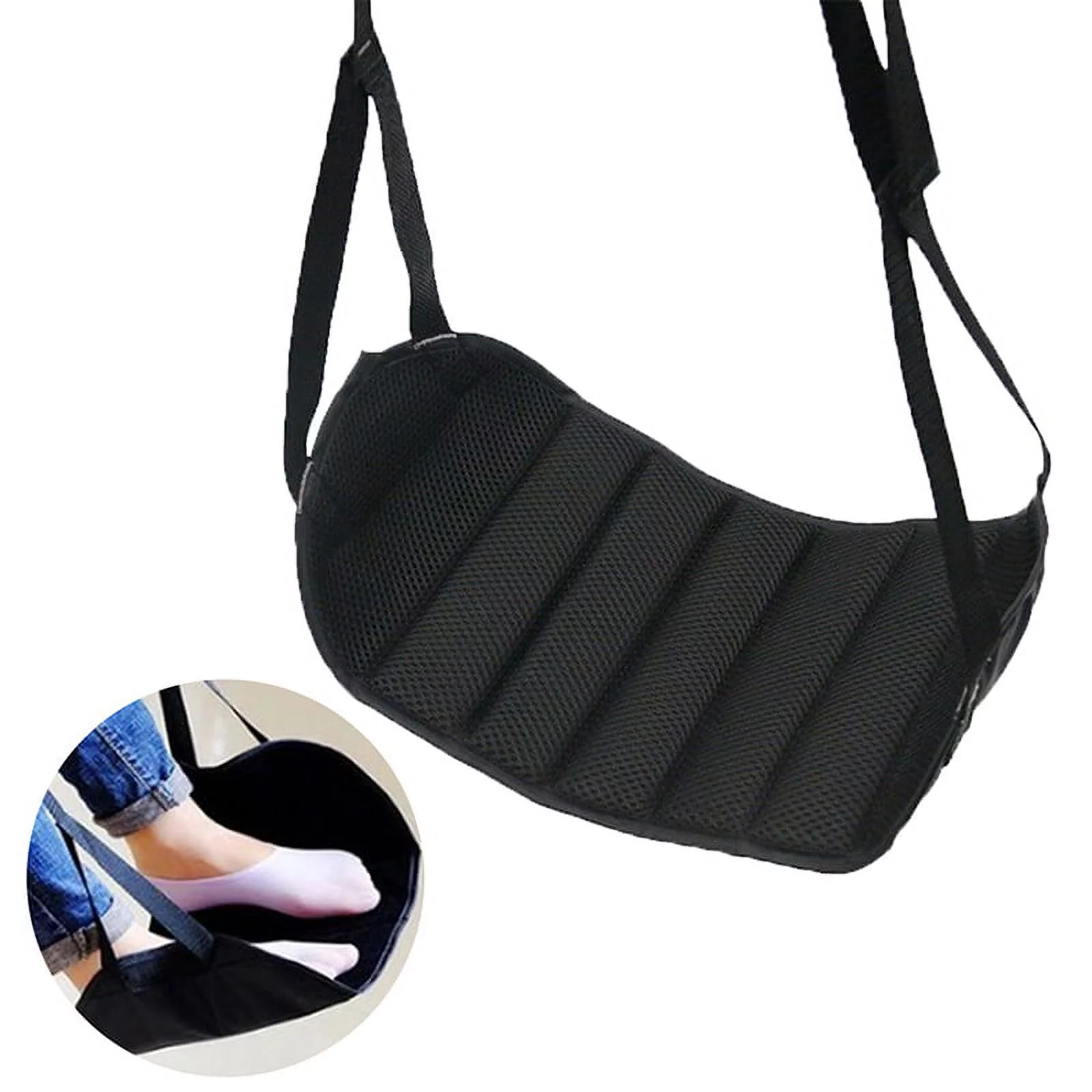 1PC Office Home Airplane Foot Rest Hammock for Travel Work Feet Care Massage Memory Foam Footrest Hammock