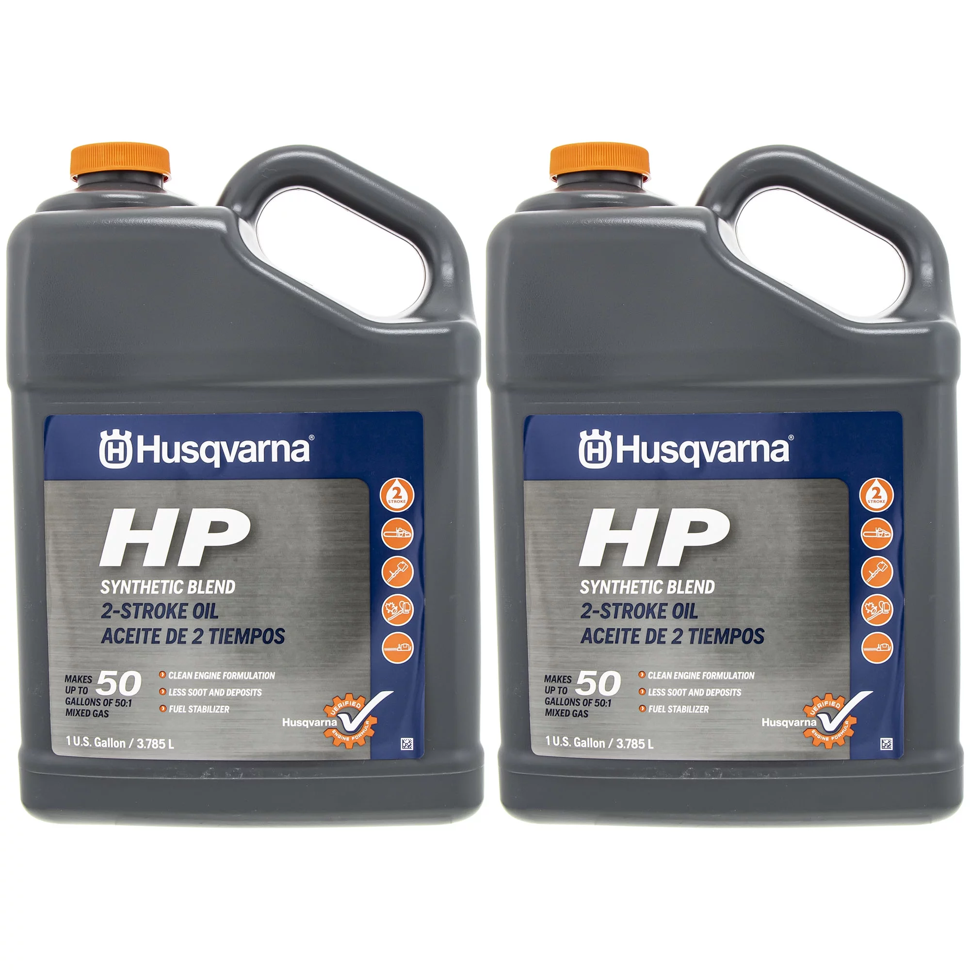 Husqvarna 1GHP 2 Gallons HP 2-Stroke Engine Oil High Performance Synthetic Blend 50:1